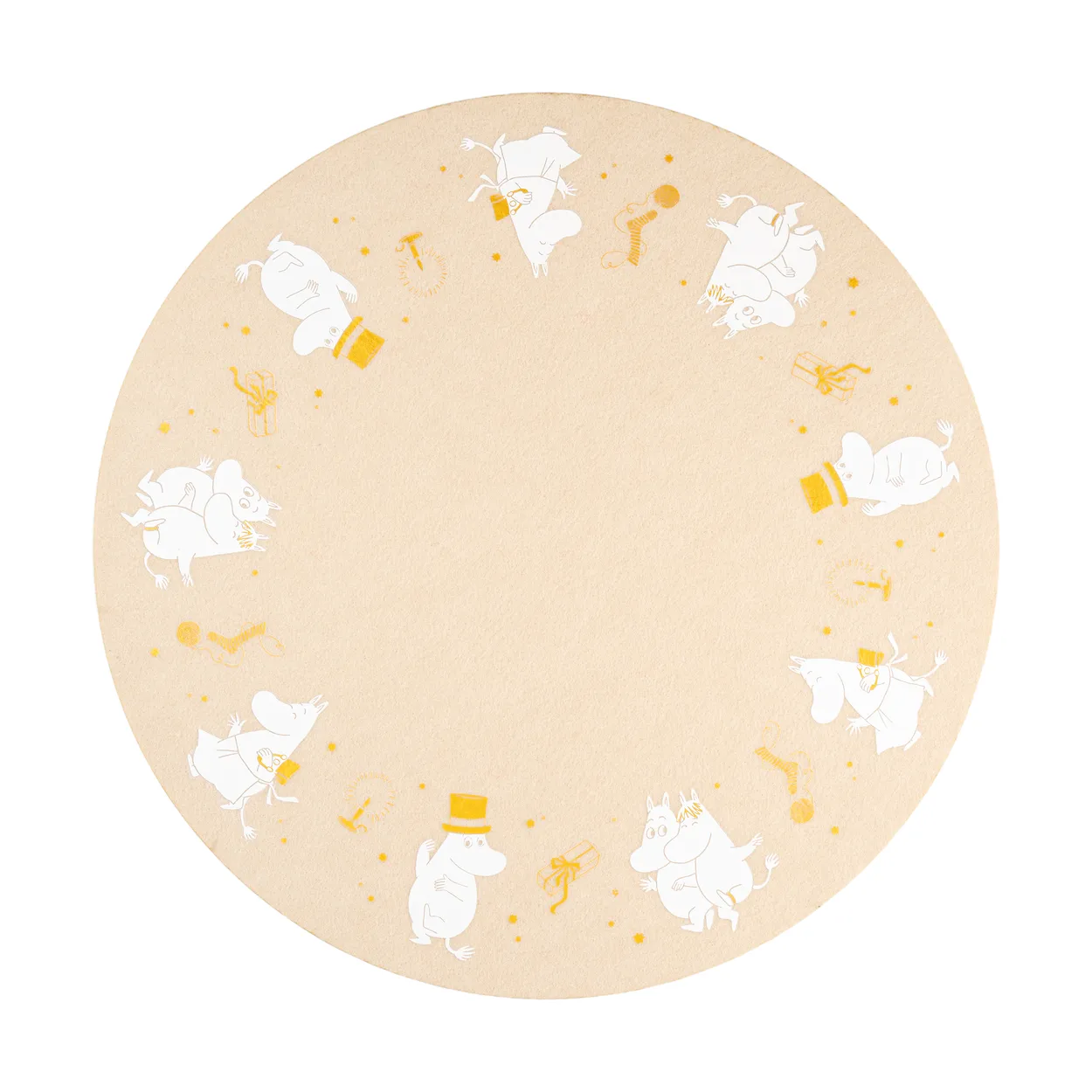 Muurla Moomin placemat o38 cm Sparkling stars | Scandinavian Design | Placemats | Beige