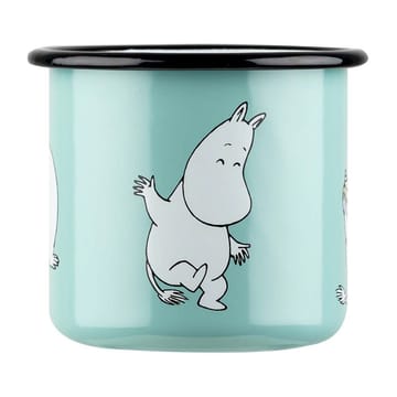 Moomin Retro enamel mug 37 cl - Mint - Muurla