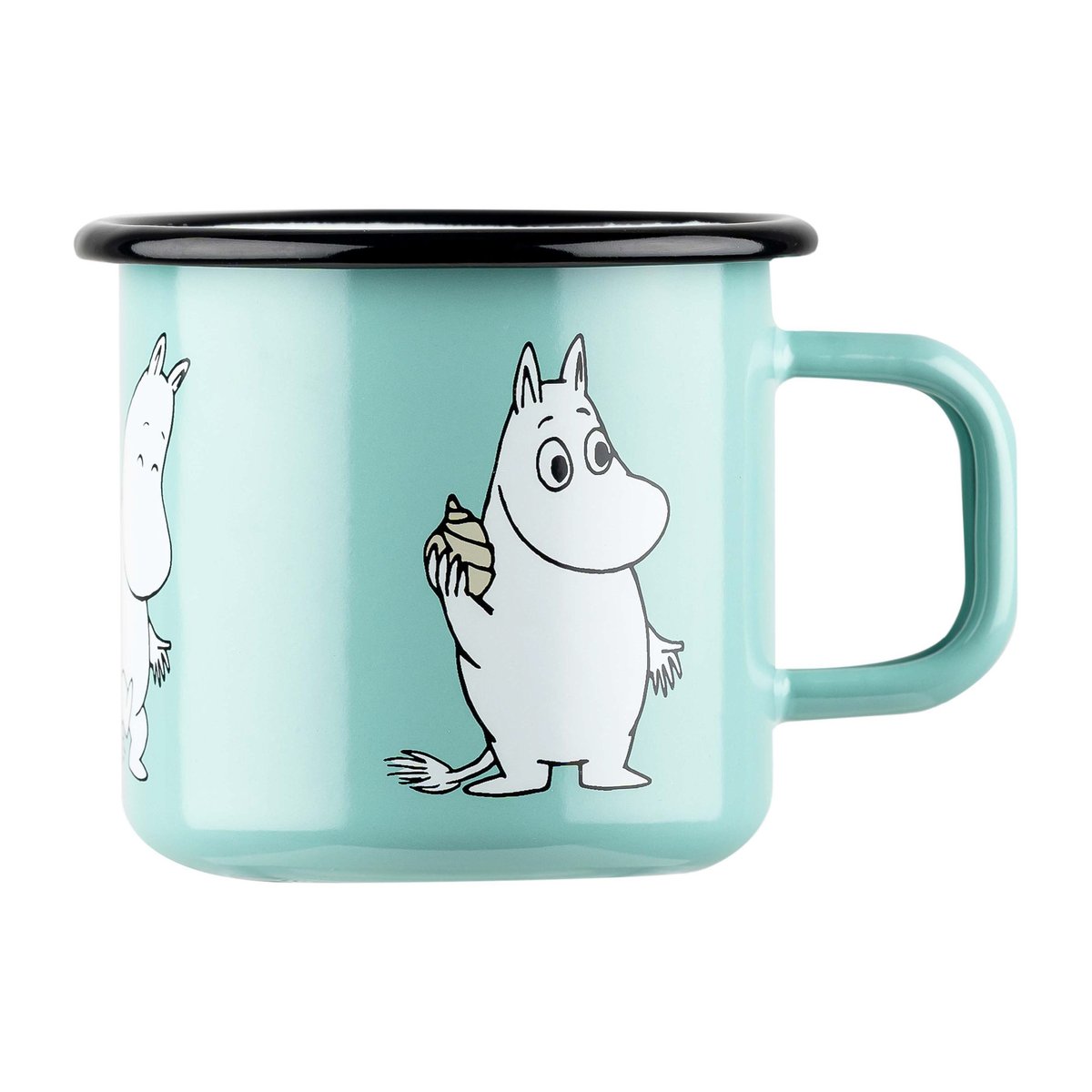 Muurla Moomin Retro enamel mug 37 cl Mint | Scandinavian Design | Moomin mugs | Blue