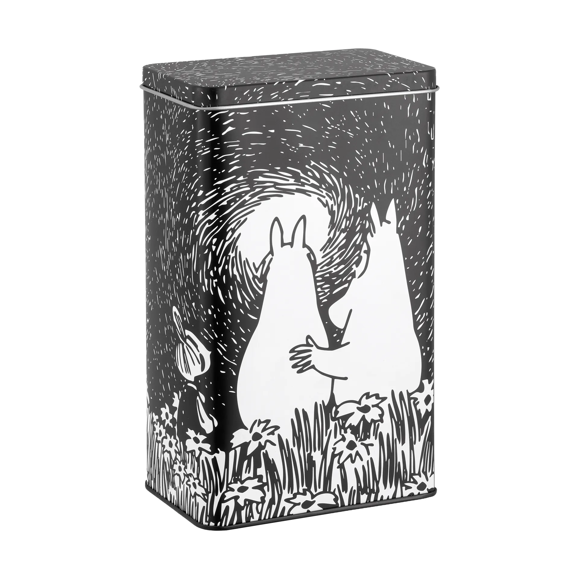 Moomin tin jar 12x8x20 cm, Friendship Muurla