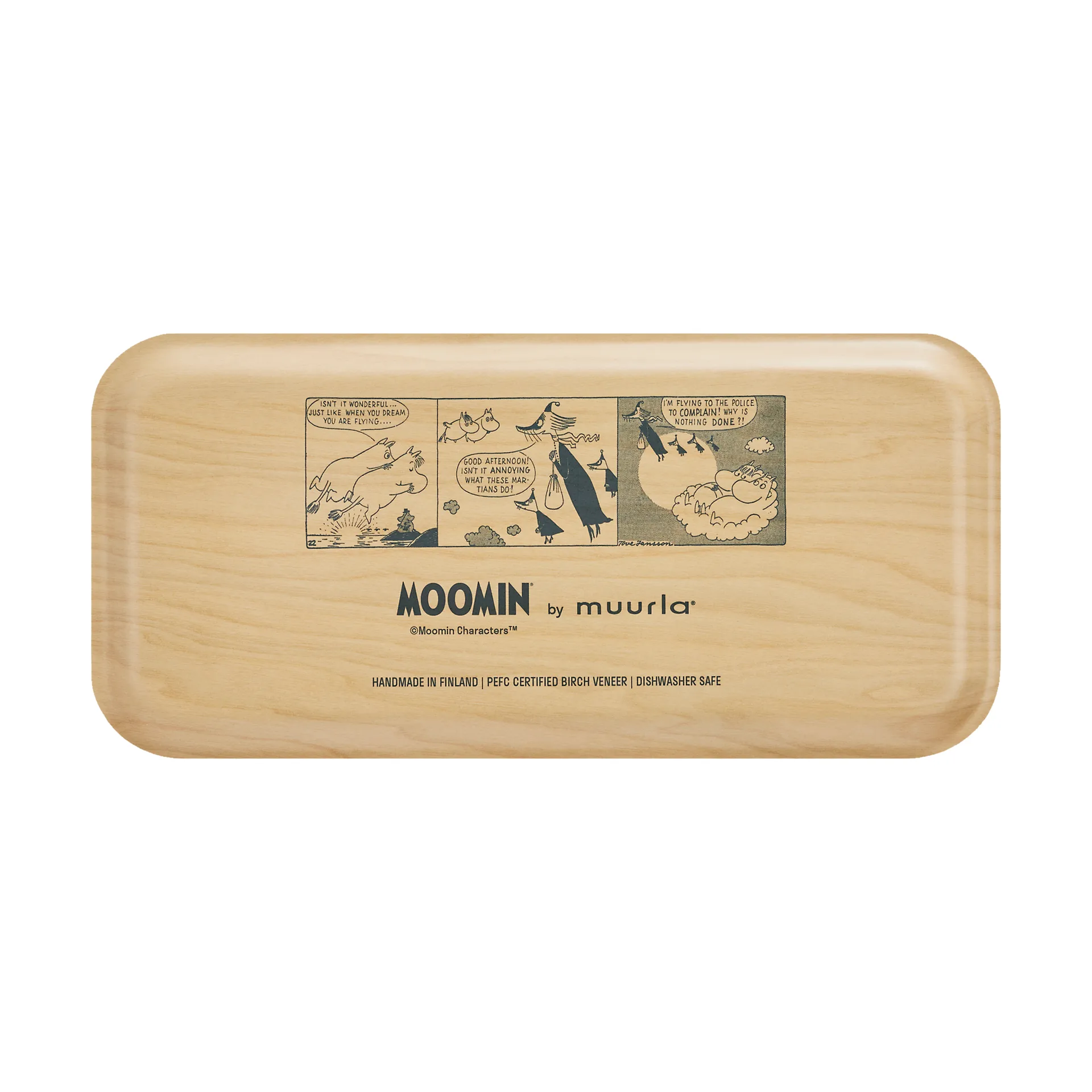 Moomin tray 13x27 cm, In the clouds Muurla