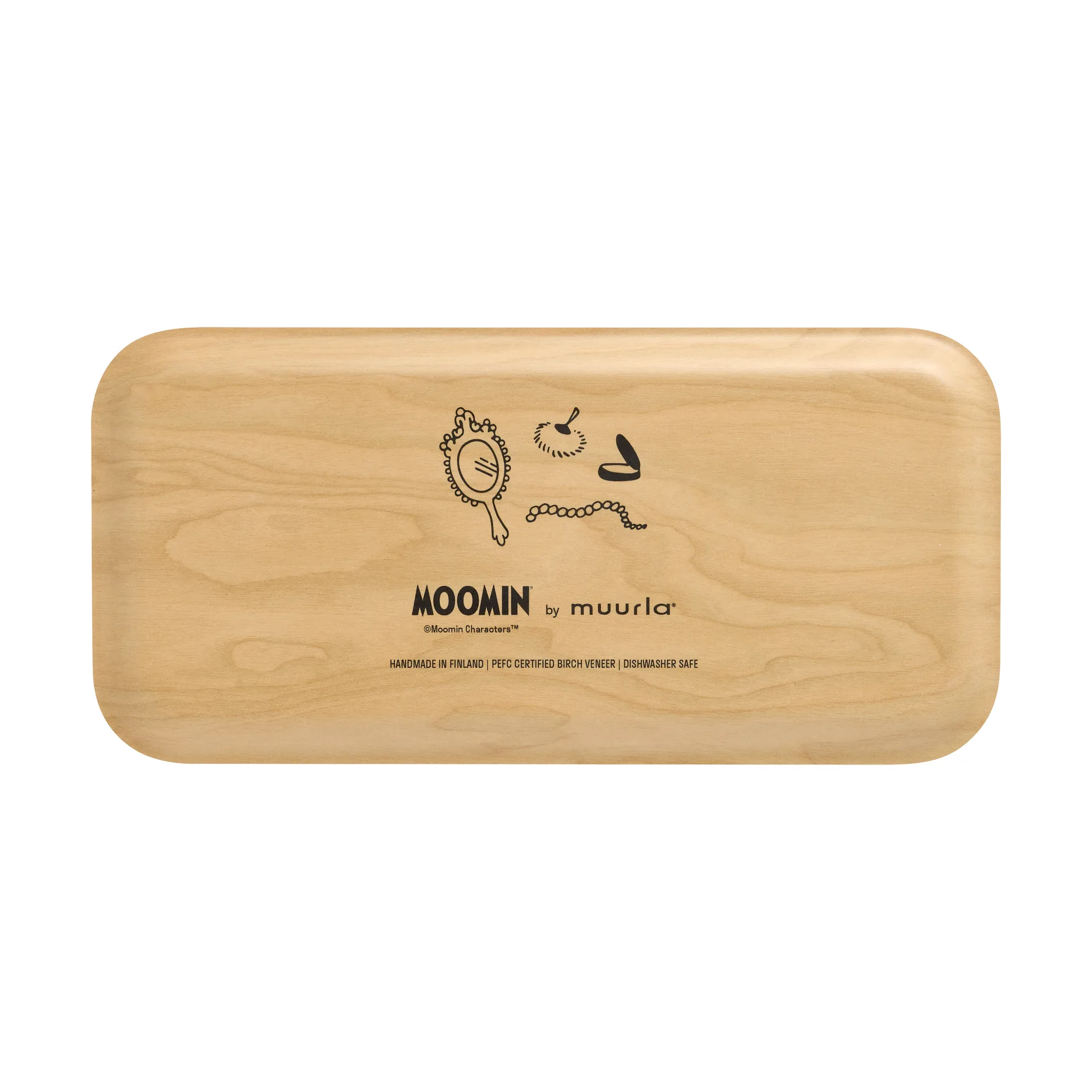 Moomin tray 13x27 cm, Retro Snorkmaiden Muurla