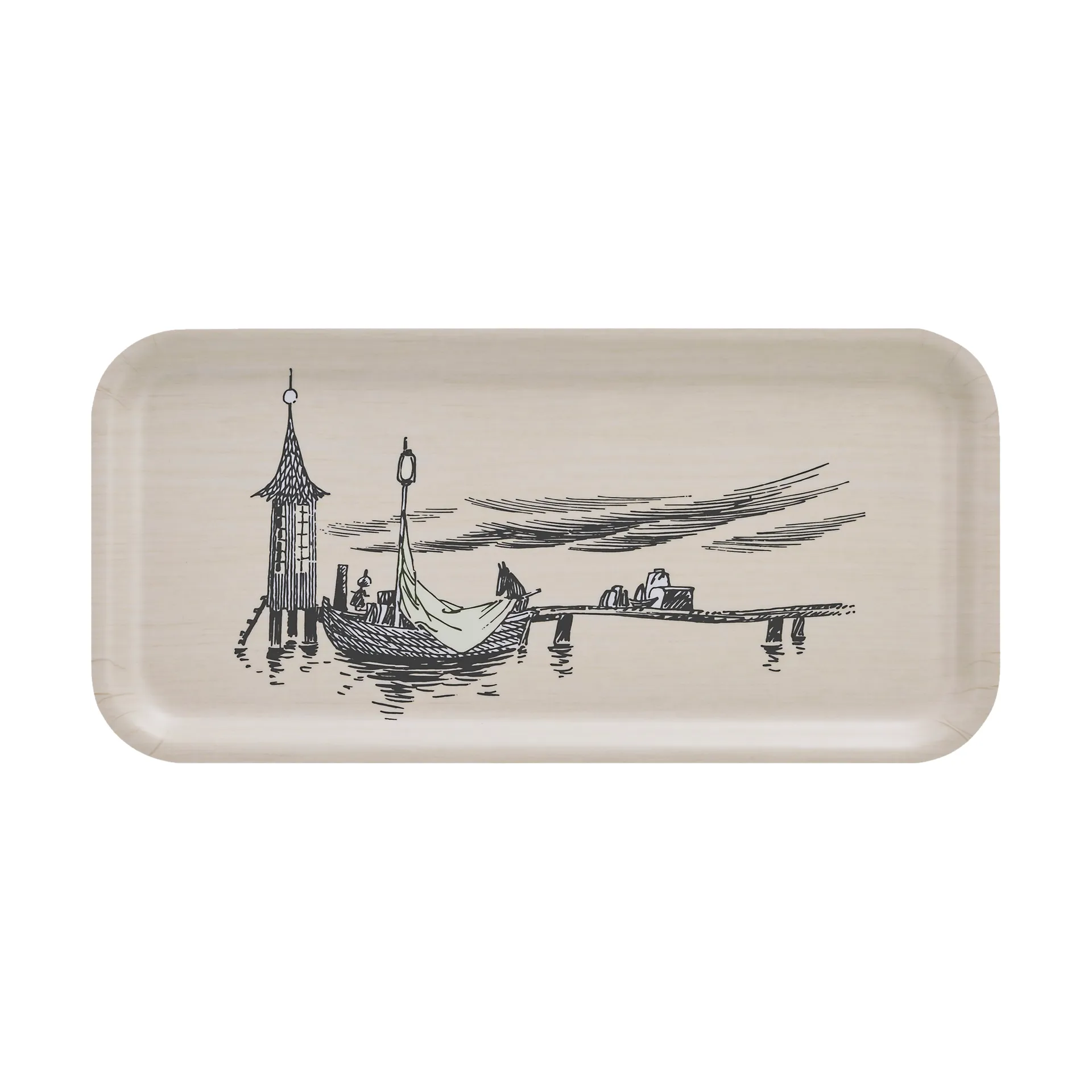 Moomin tray 13x27 cm, The pier Muurla