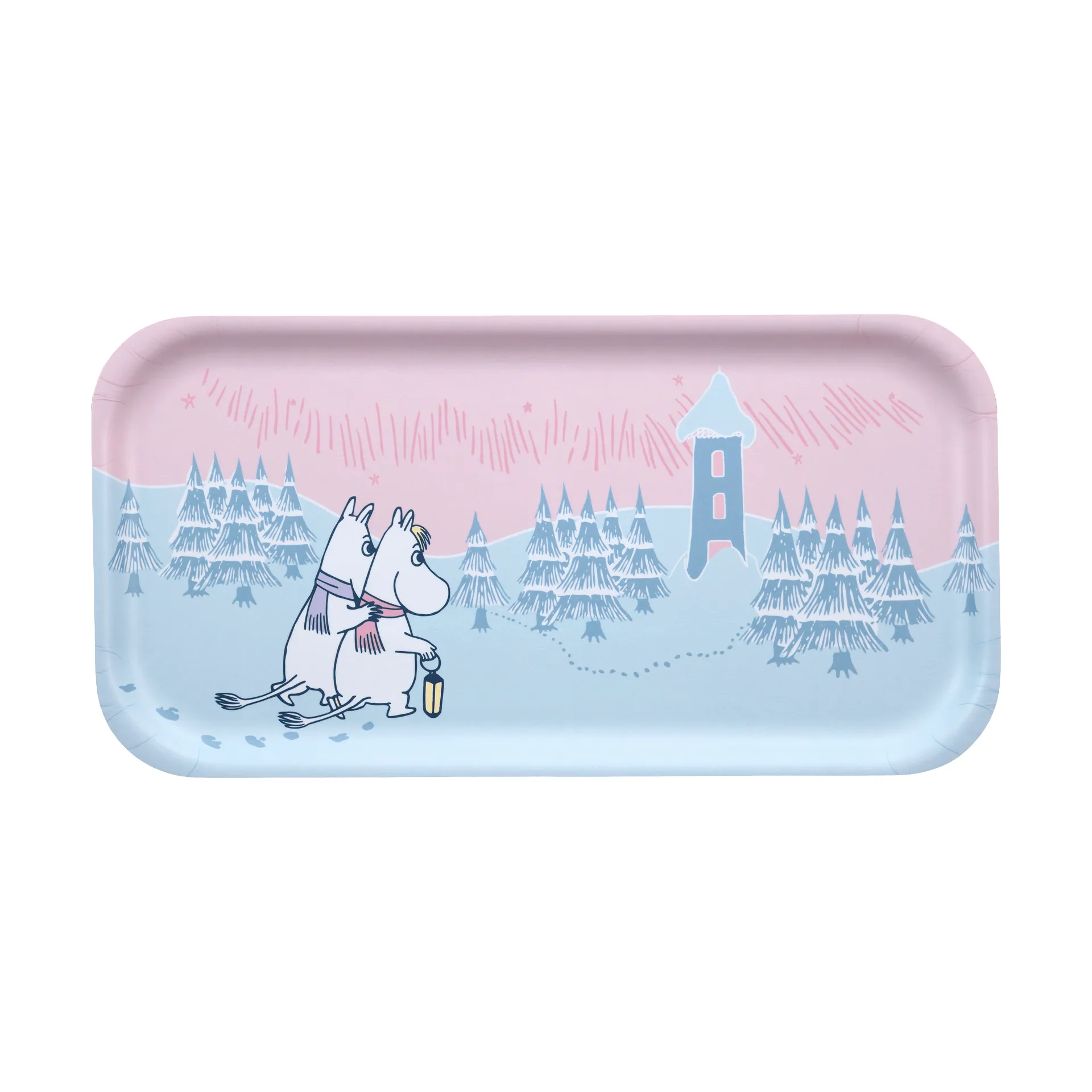 Moomin tray 22x43 cm, Frosty Day Muurla