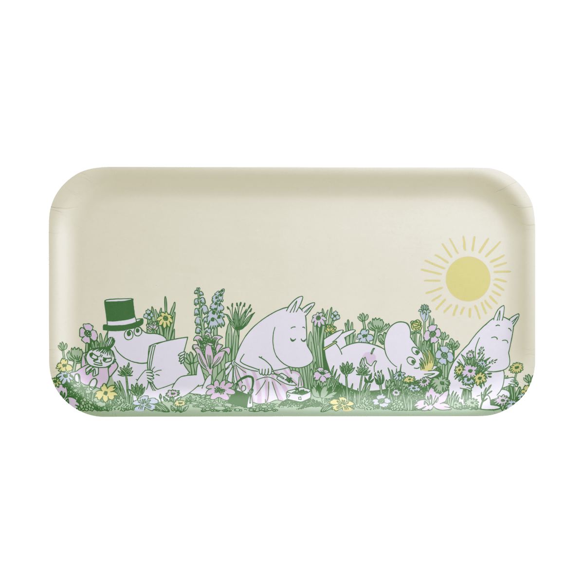 Muurla Moomin tray 22x43 cm In the garden