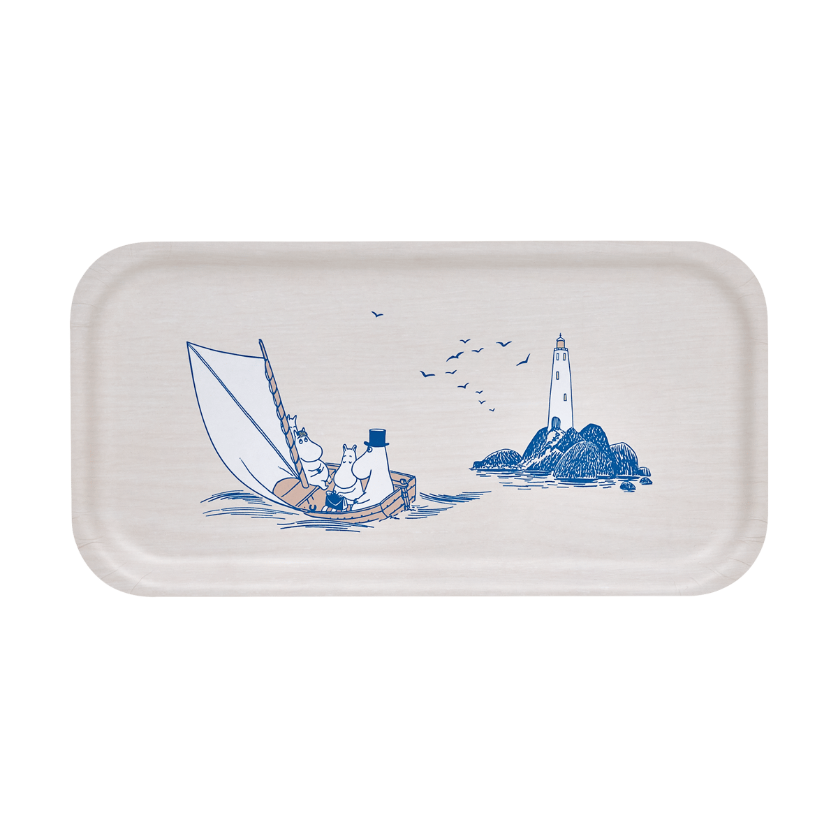 Muurla Moomin tray 22x43 cm Sailors | Scandinavian Design | Trays | White