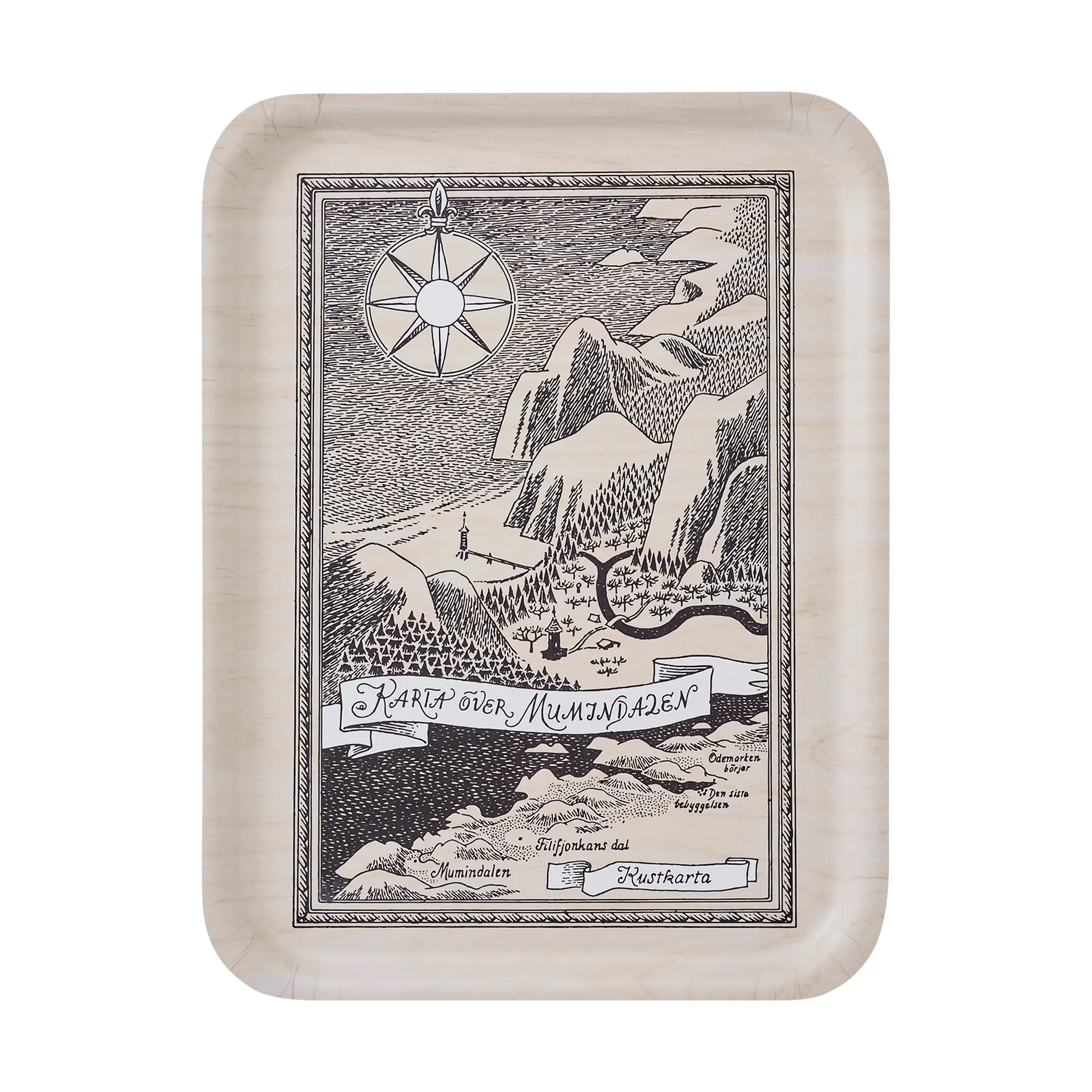 Moomin tray 32x42 cm, Swedish Moominvalley map Muurla