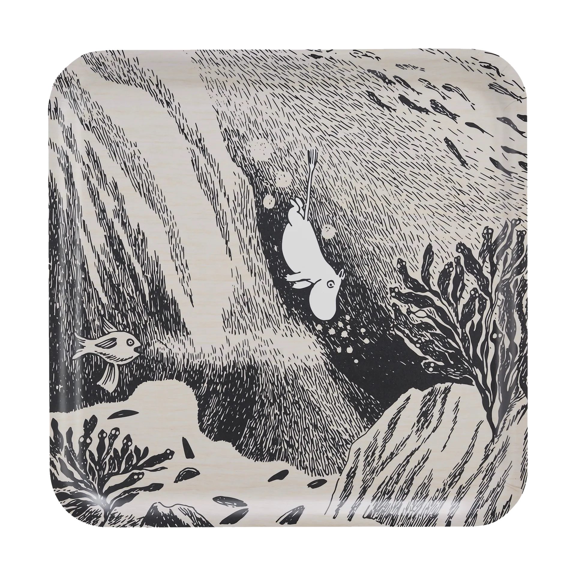 Moomin tray 33x33 cm, The dive Muurla