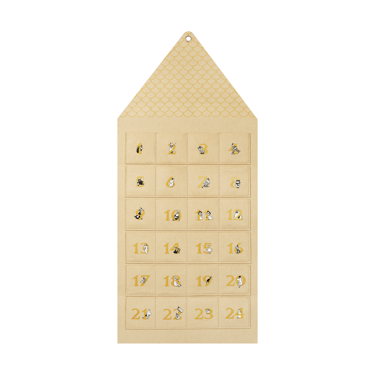 Muurla Moominhouse advent calendar 45x100 cm Beige