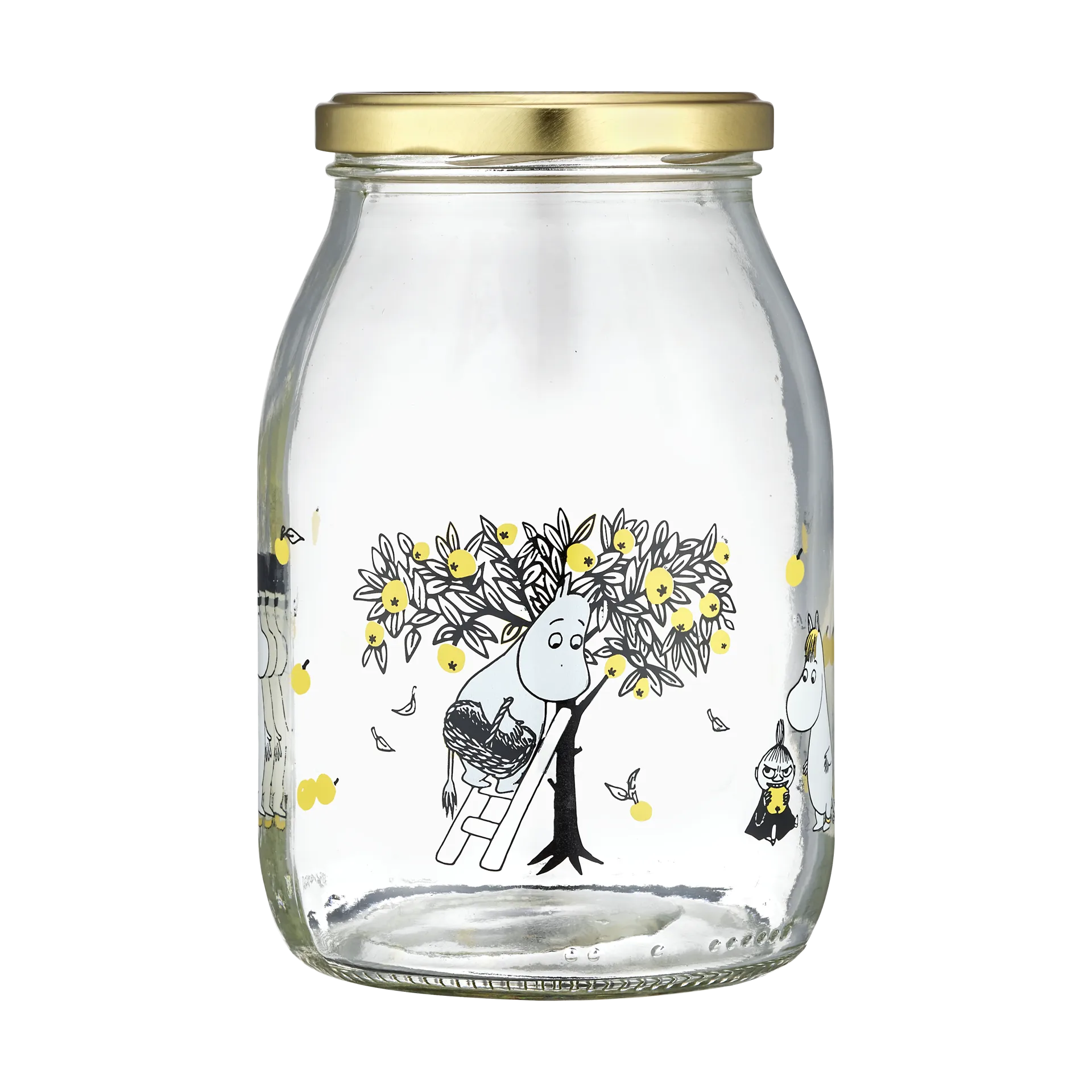 Mumin glass jar 1 L, Apples Muurla