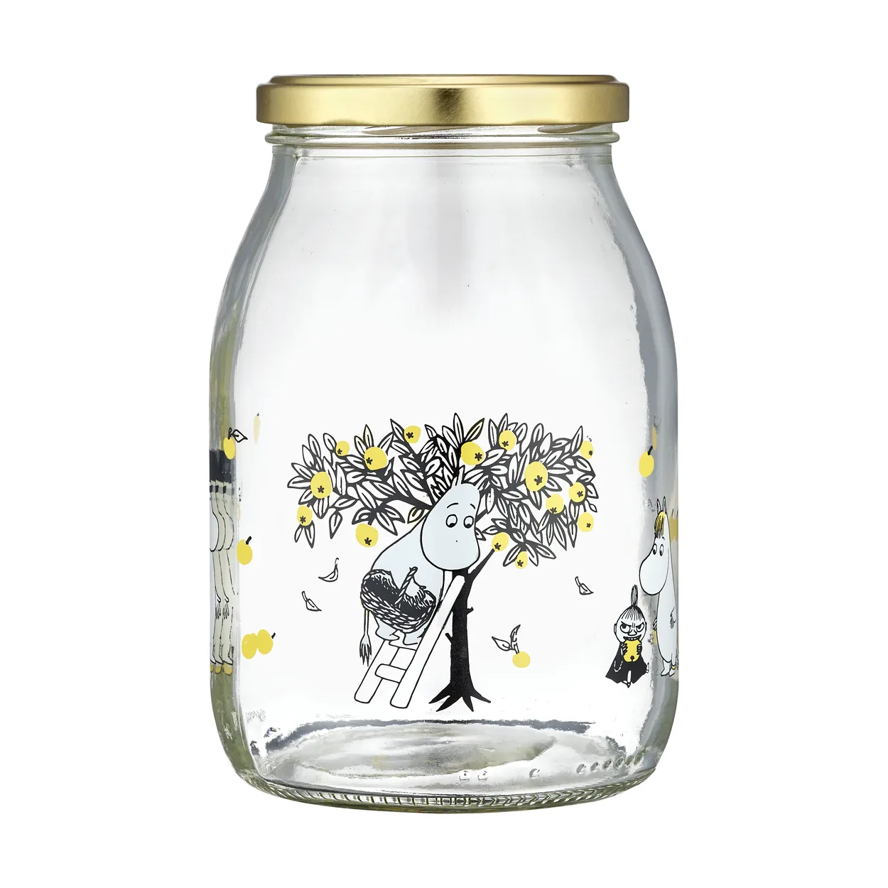 Muurla Mumin glass jar 1 L Apples | Scandinavian Design | Boxes & jars | Transparent