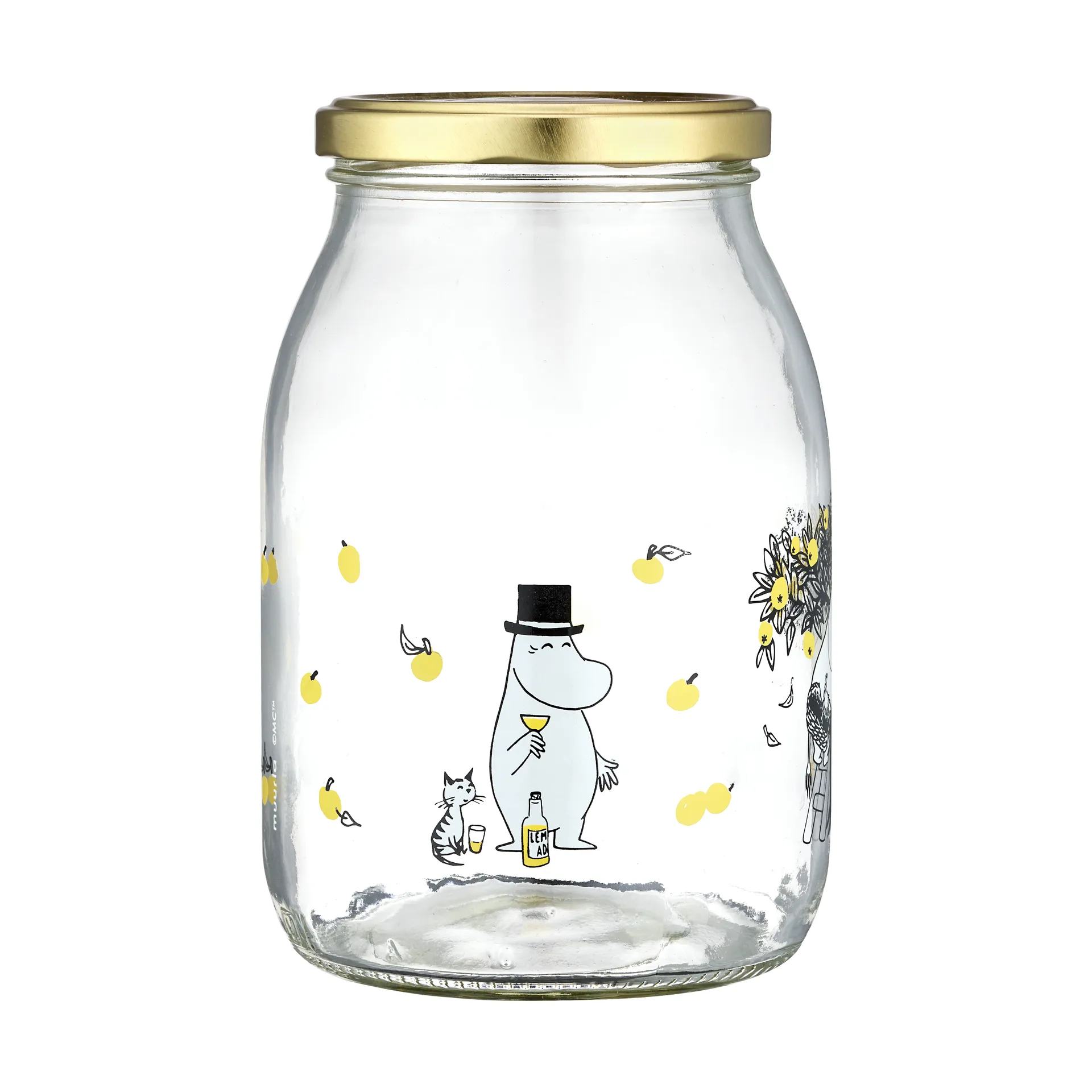Mumin glass jar 1 L, Apples Muurla