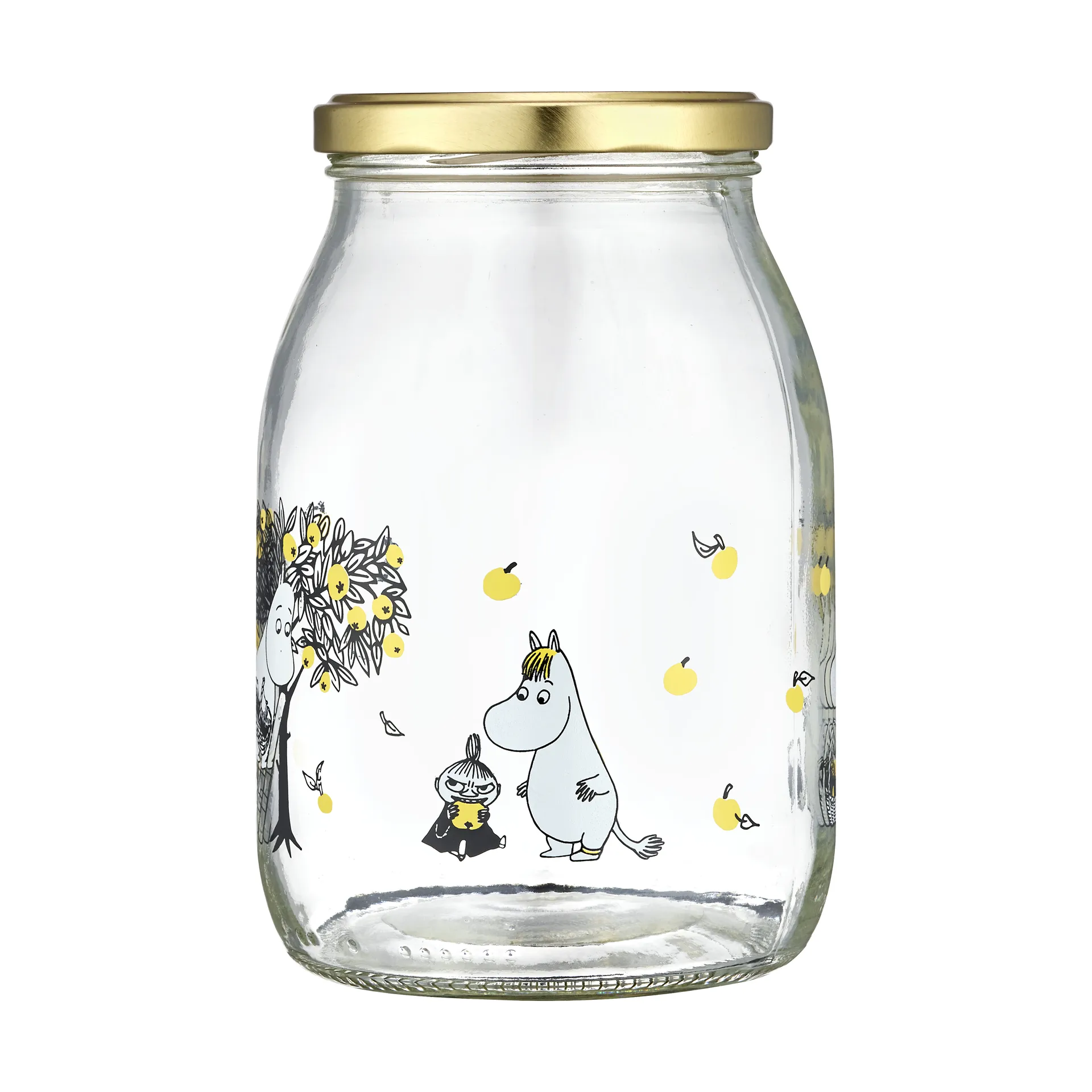 Mumin glass jar 1 L, Apples Muurla