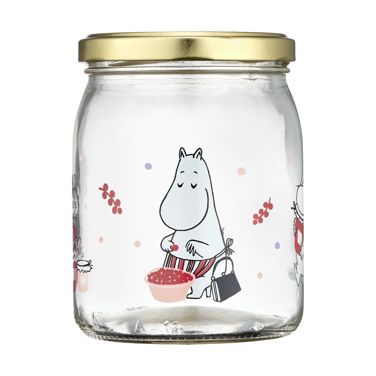 Muurla Mumin glass jar 50 cm Berries | Scandinavian Design | Boxes & jars | Transparent
