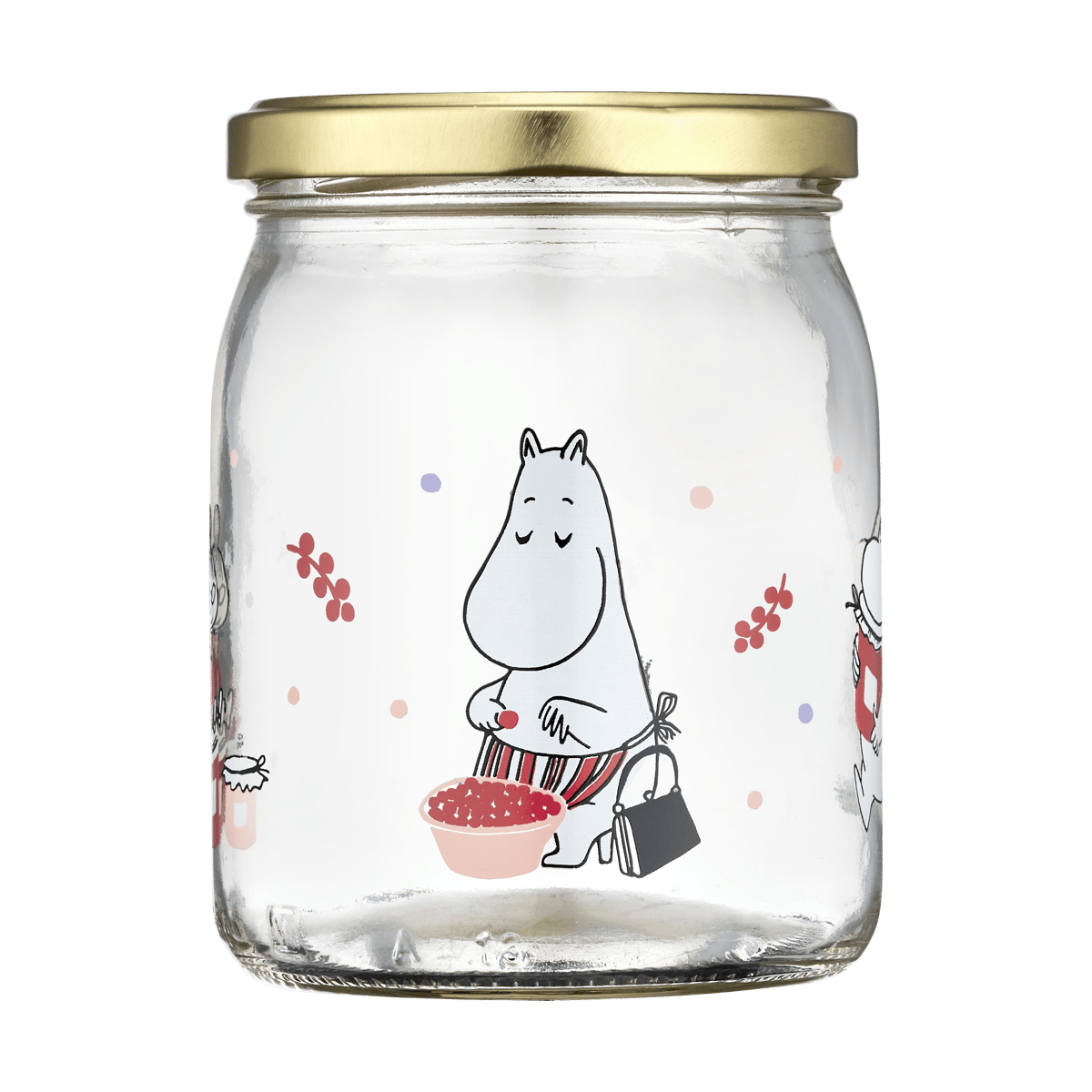 Muurla Mumin glass jar 50 cm Berries | Scandinavian Design | Boxes & jars | Transparent
