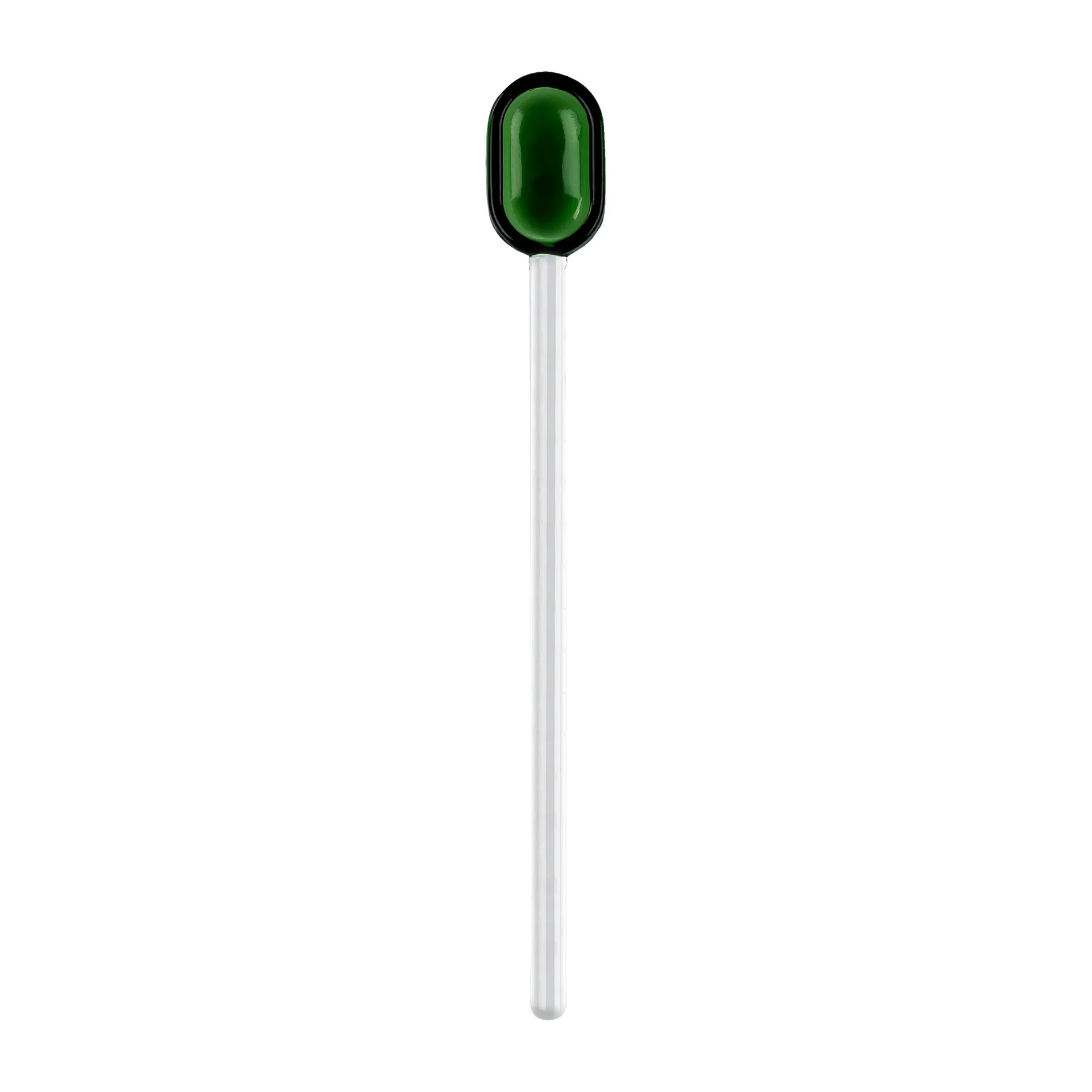 Muurla latte spoon glass 15.5 cm, Green-clear Muurla