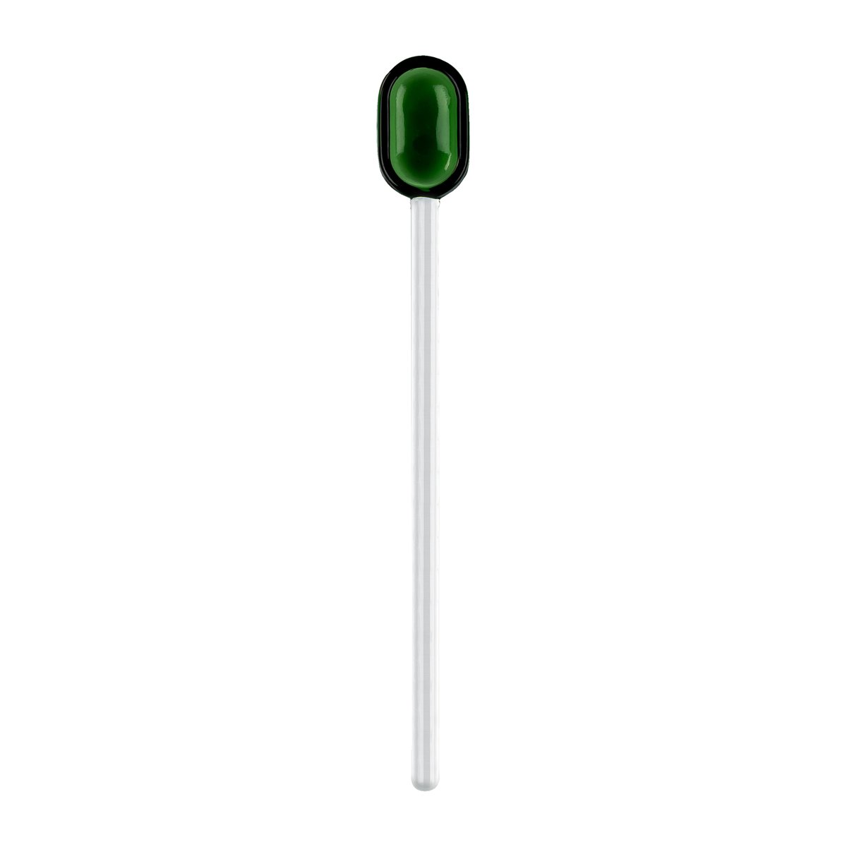 Muurla latte spoon glass 15.5 cm Green-clear | Scandinavian Design | Tea & coffee spoons | Green