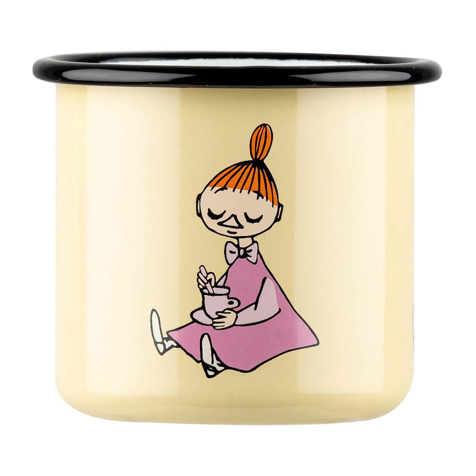 Mymble Retro enamel mug 37 cl, Yellow Muurla