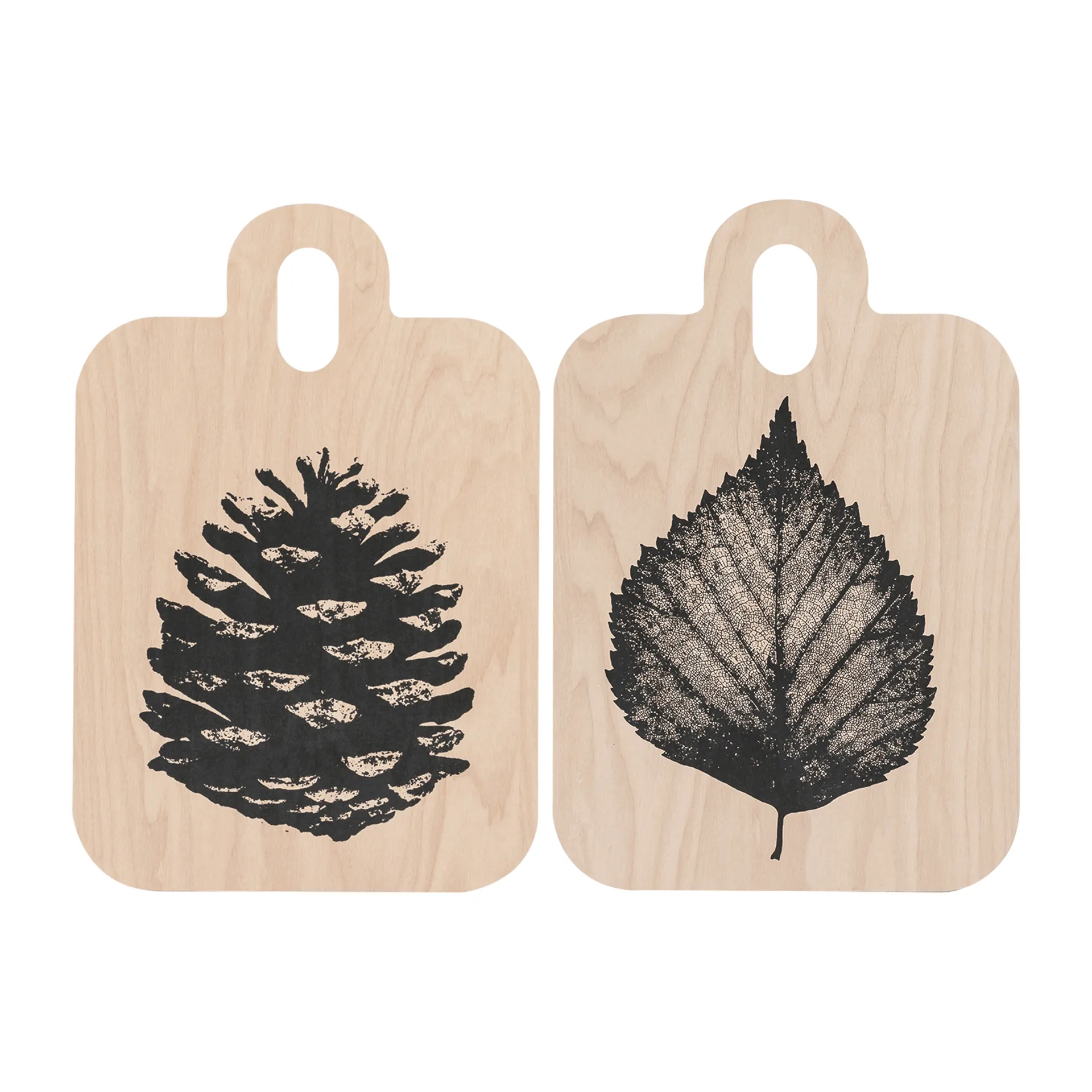 Nordic Chop & Serve tray 21x31 cm, The Pine Cone-The Birch Leaf Muurla