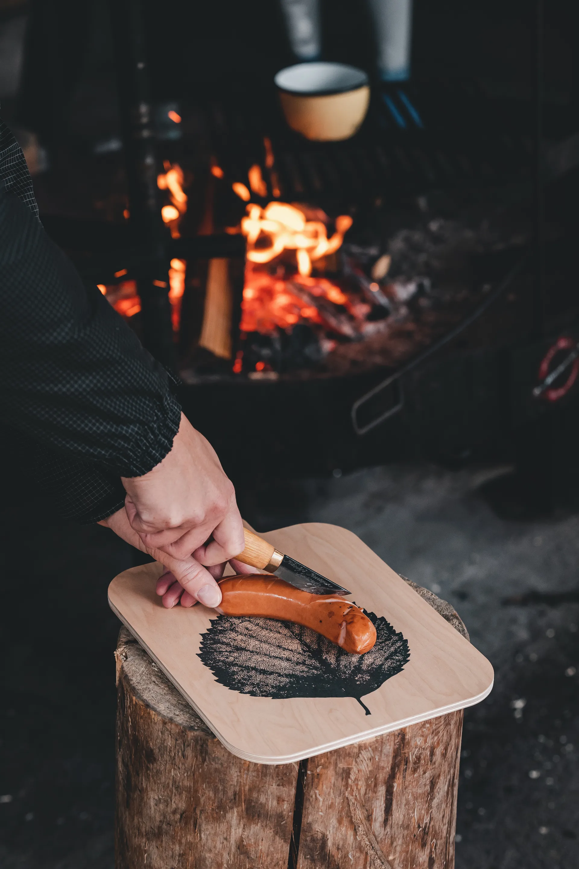 Nordic Chop & Serve tray 21x31 cm, The Pine Cone-The Birch Leaf Muurla