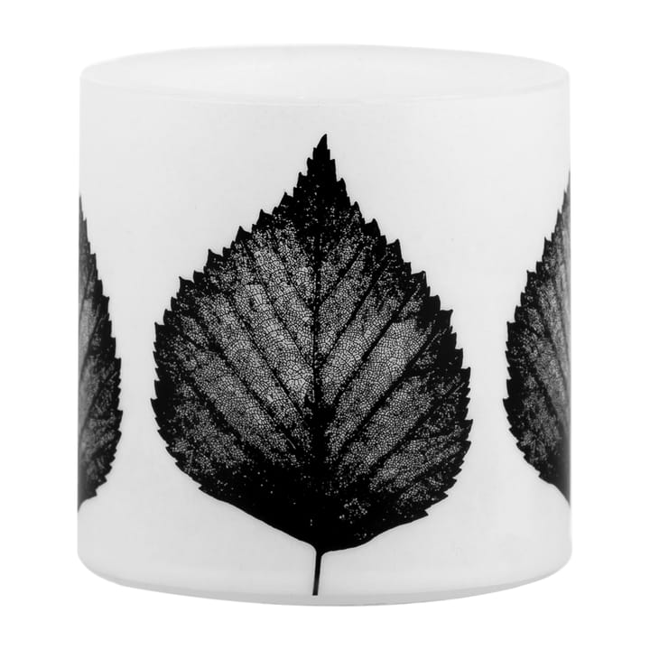 Nordic The Birch Leaf block candle 8 cm - White-black - Muurla