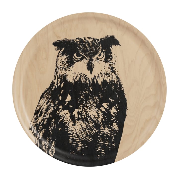 Nordic The Eagle Owl bricka Ø35 cm - Natur-black - Muurla