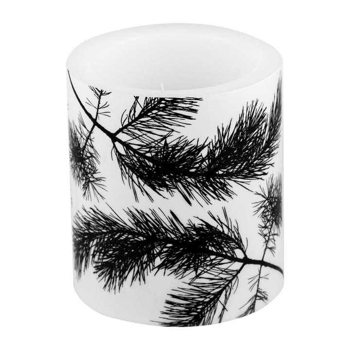 Nordic The Pine block candle 12 cm - White-black - Muurla