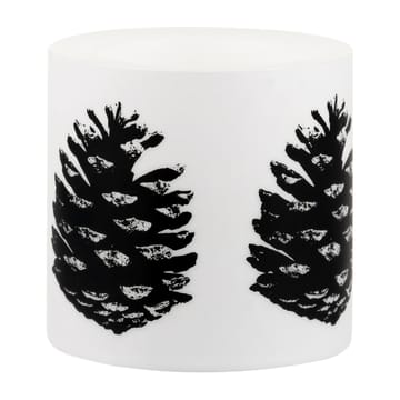 Nordic The Pine Cone block candle 8 cm - White-black - Muurla