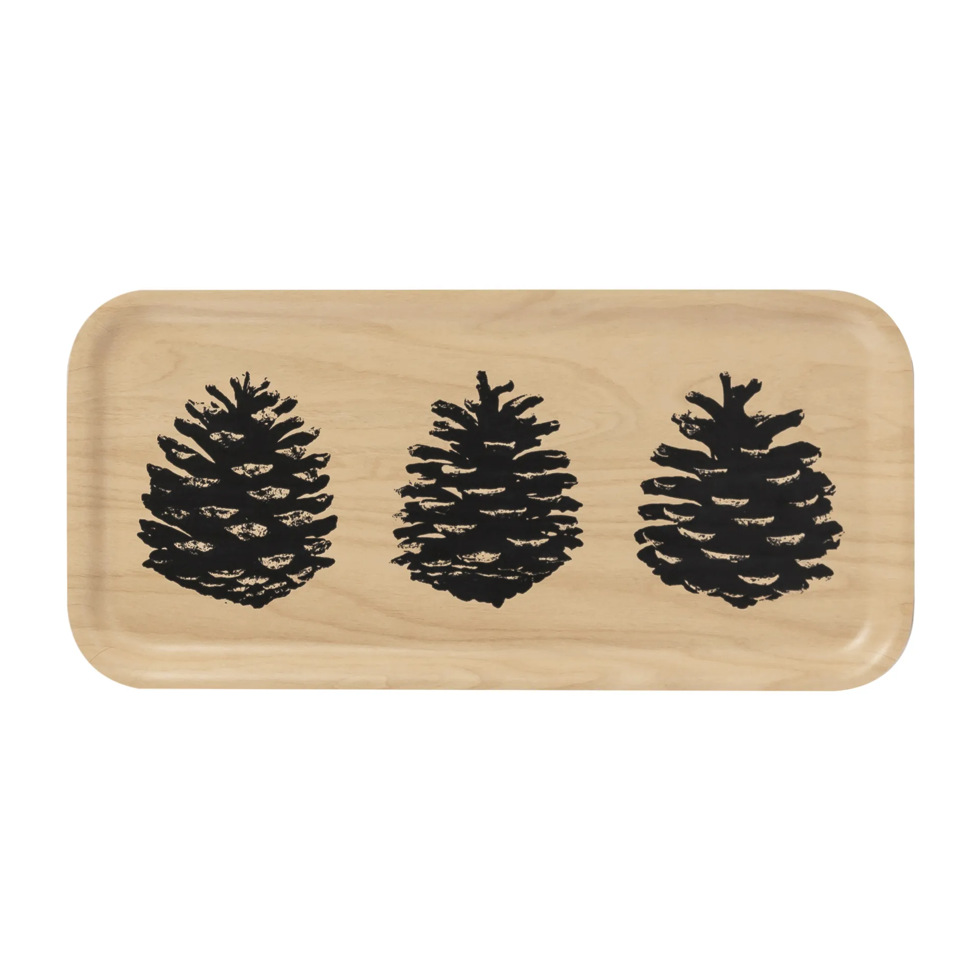Nordic The Pine Cone tray 13x27 cm, Nature-black Muurla
