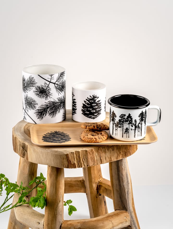 Nordic The Pine Cone tray 13x27 cm, Nature-black Muurla