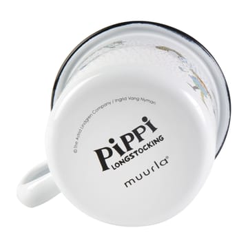 Pippi and Lilla gubben enamel mug 2.5 dl - White - Muurla