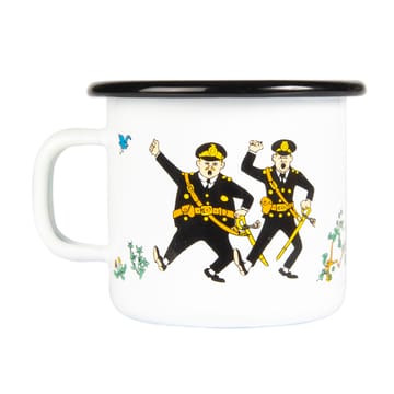 Pippi and  the police enamel mug 25 cl - white - Muurla