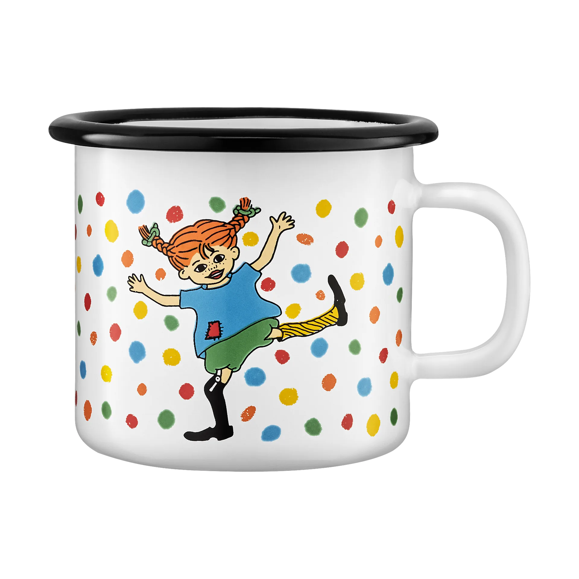 Pippi enamel mug 2.5 dl, Jump for Joy Muurla