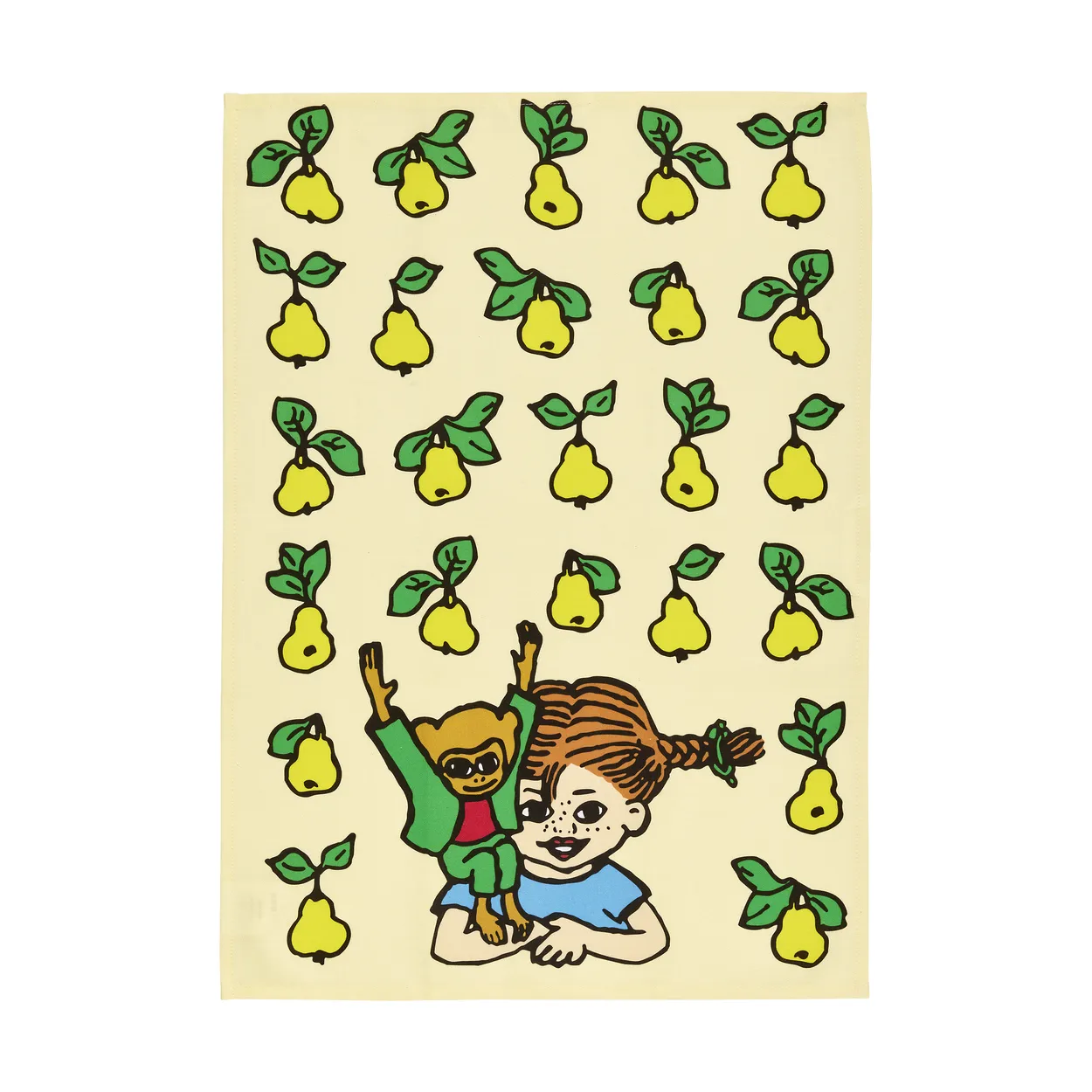 Muurla Pippi kitchen towel 50x70 cm Fruits | Scandinavian Design | Kitchen tea towels | Yellow