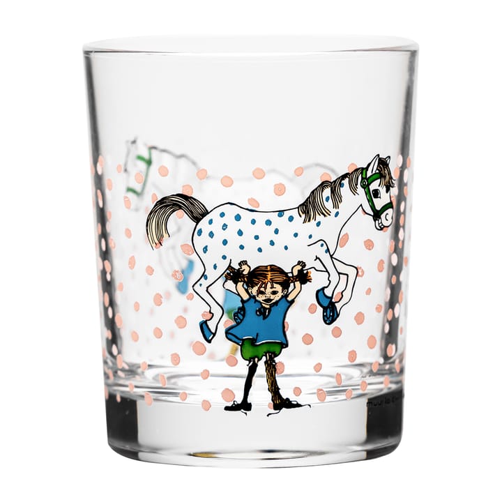 Pippi & Lilla Gubben drinking glass 20 cl - Multi - Muurla