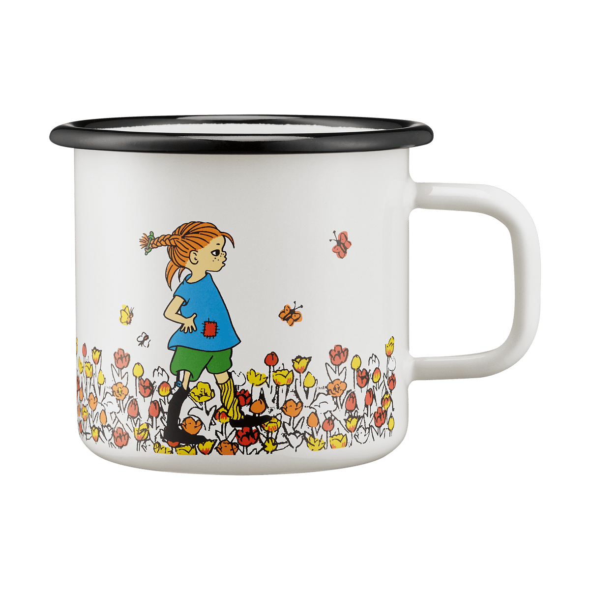 Muurla Pippi Longstocking enamel mug 3.7 dl Be More Pippi