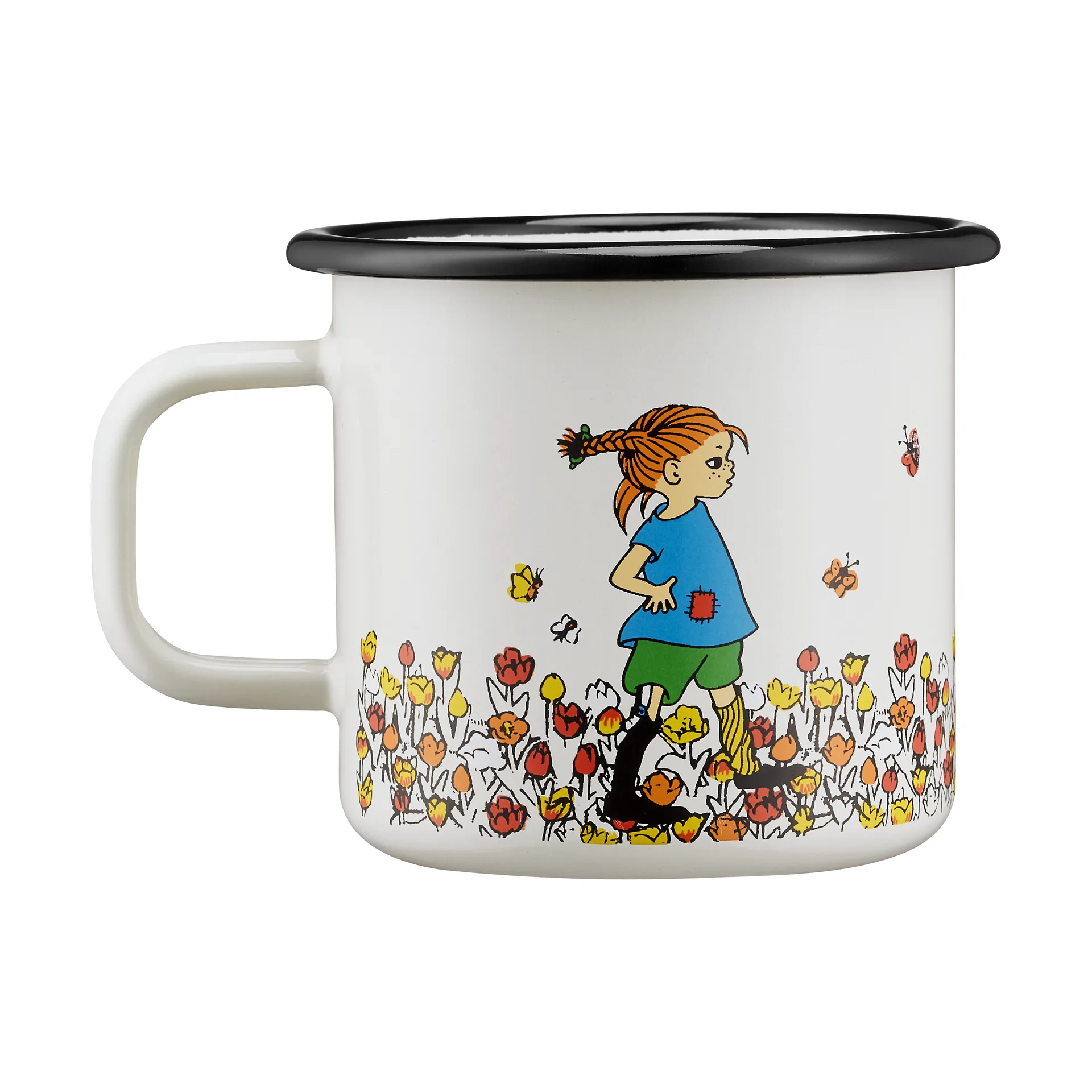 Pippi Longstocking enamel mug 3.7 dl, Be More Pippi Muurla