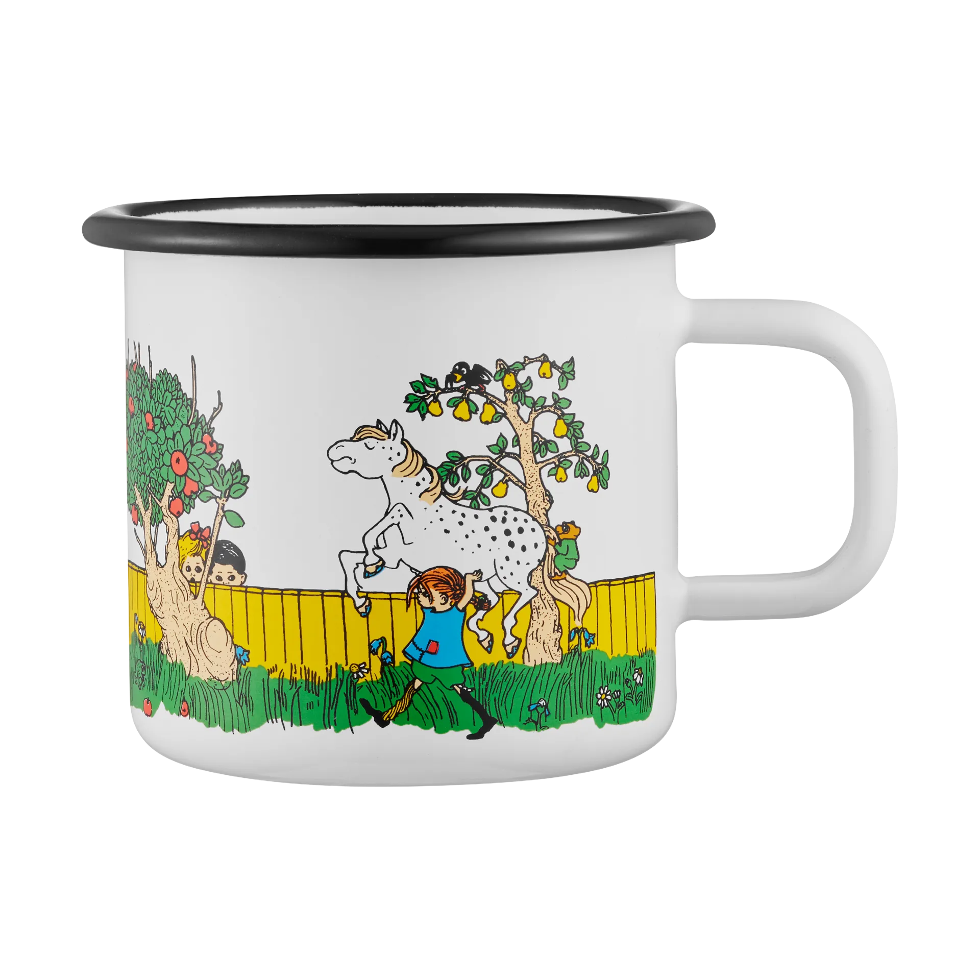 Pippi Longstocking enamel mug 3.7 dl, The Way Home Muurla