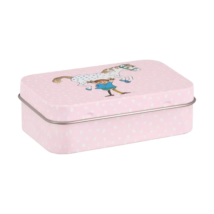 Pippi metal tin 10x6.5x3 cm - Pippi and the Horse - Muurla