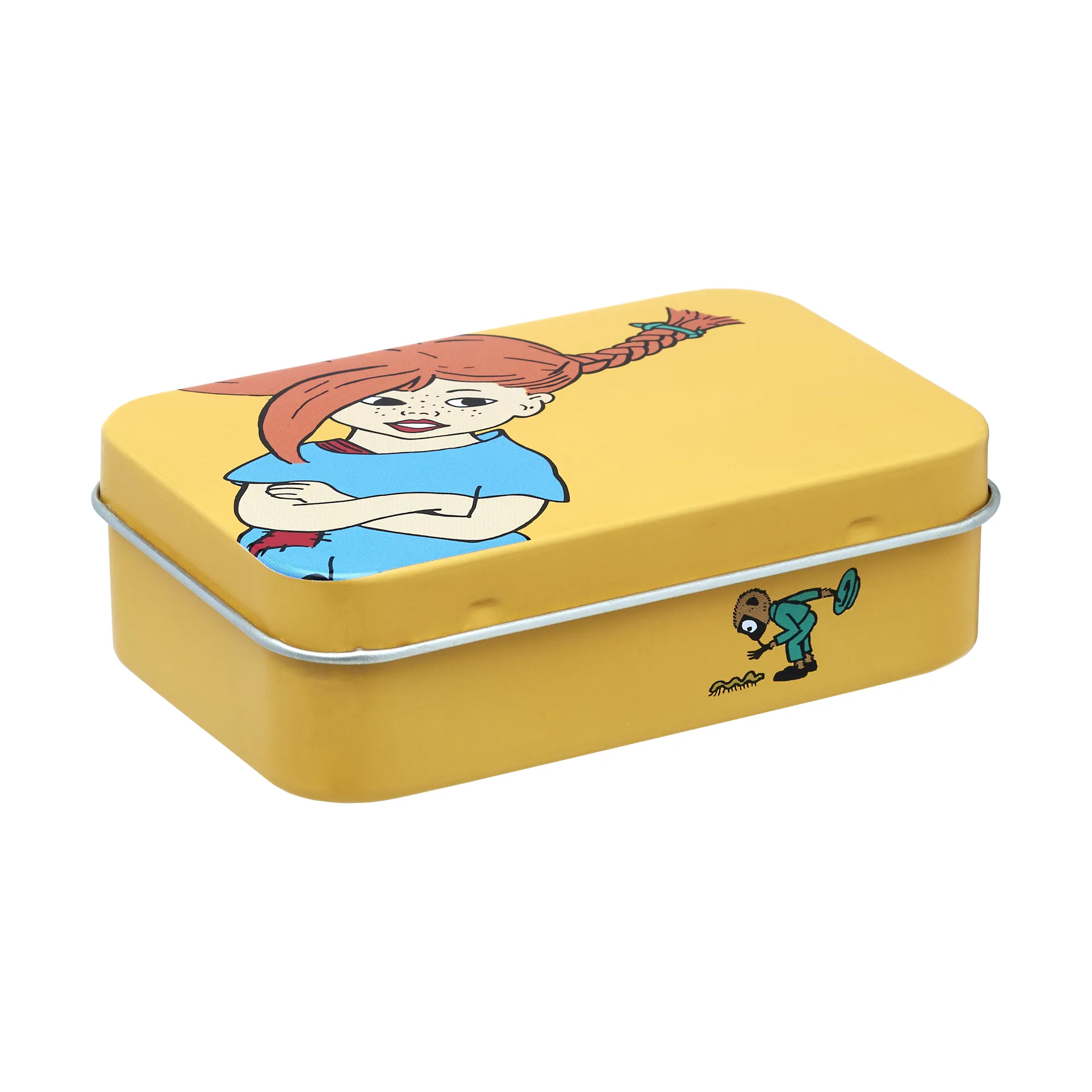 Pippi metal tin 10x6.5x3 cm, The Strongest Girl Muurla
