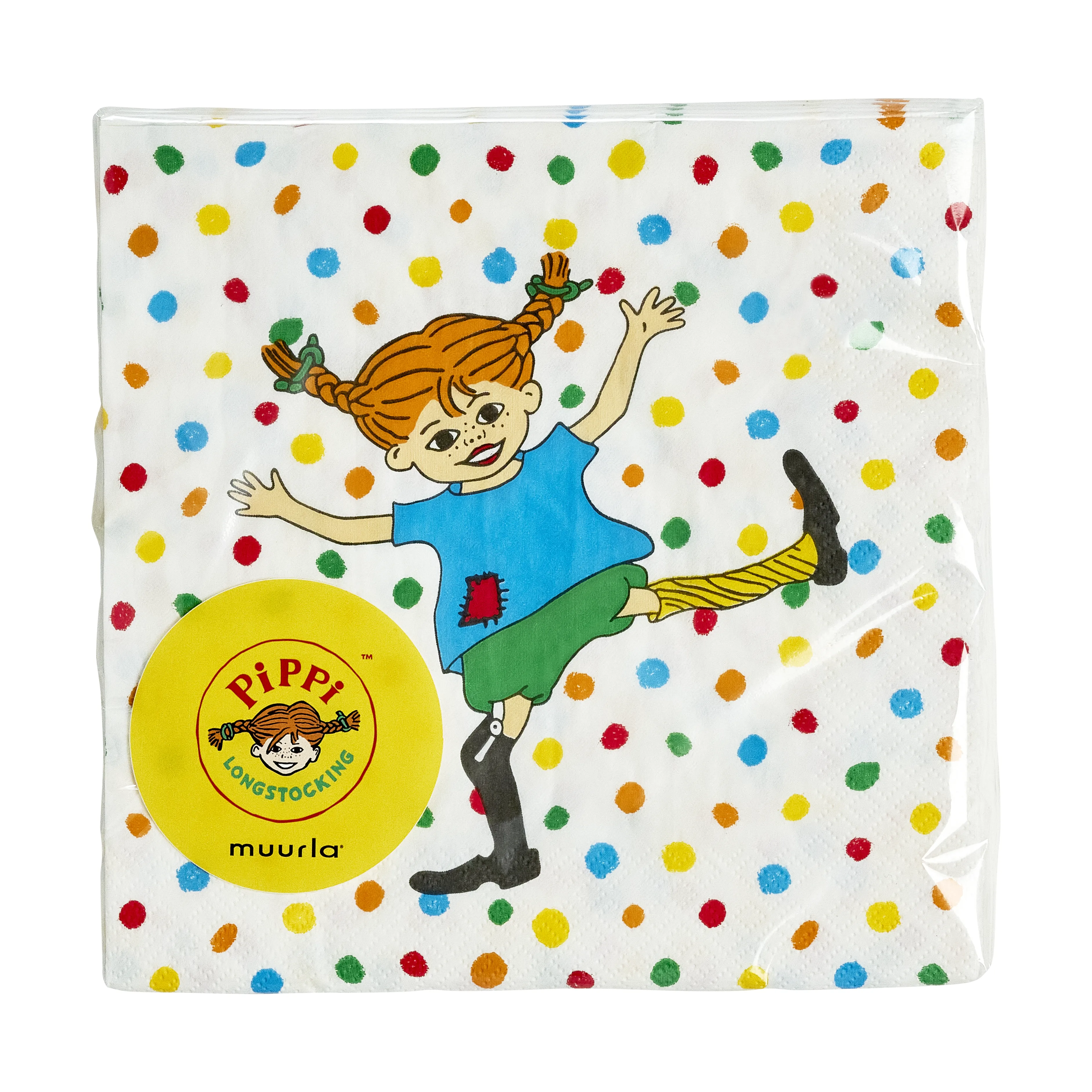 その他 pippi Pippi napkins 33x33 cm 20-pack from Muurla - NordicNest.com
