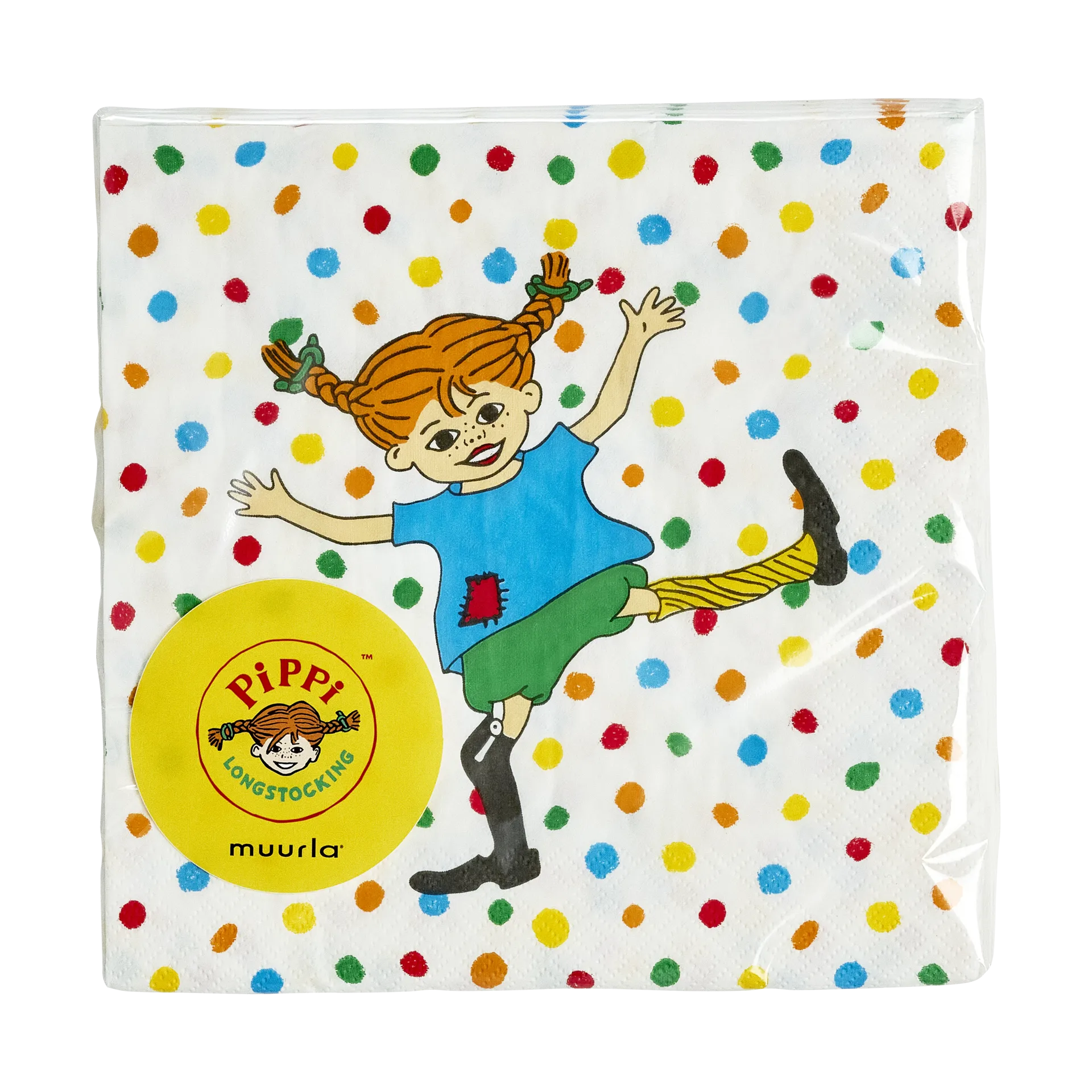 Pippi napkins 33x33 cm 20-pack, Jumping Jack Muurla