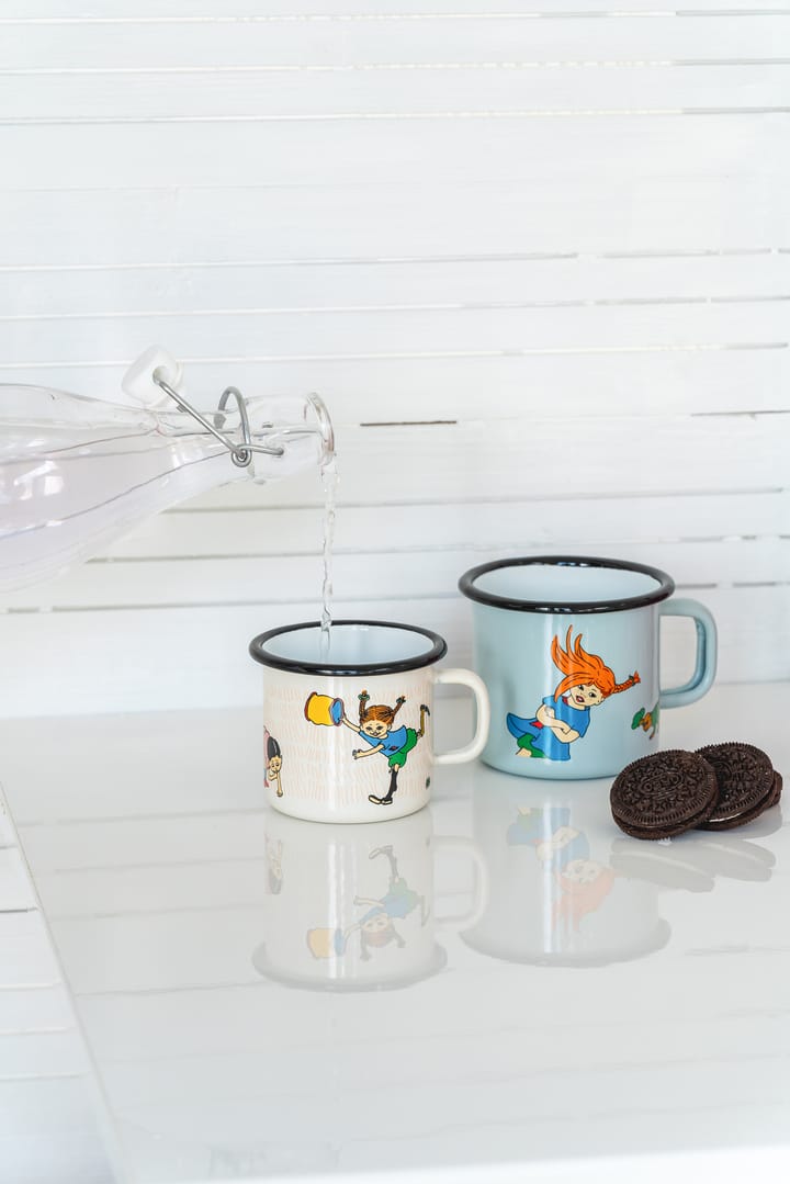 Pippi The Snirkle Hunt enamel mug 25 cl - Multi - Muurla