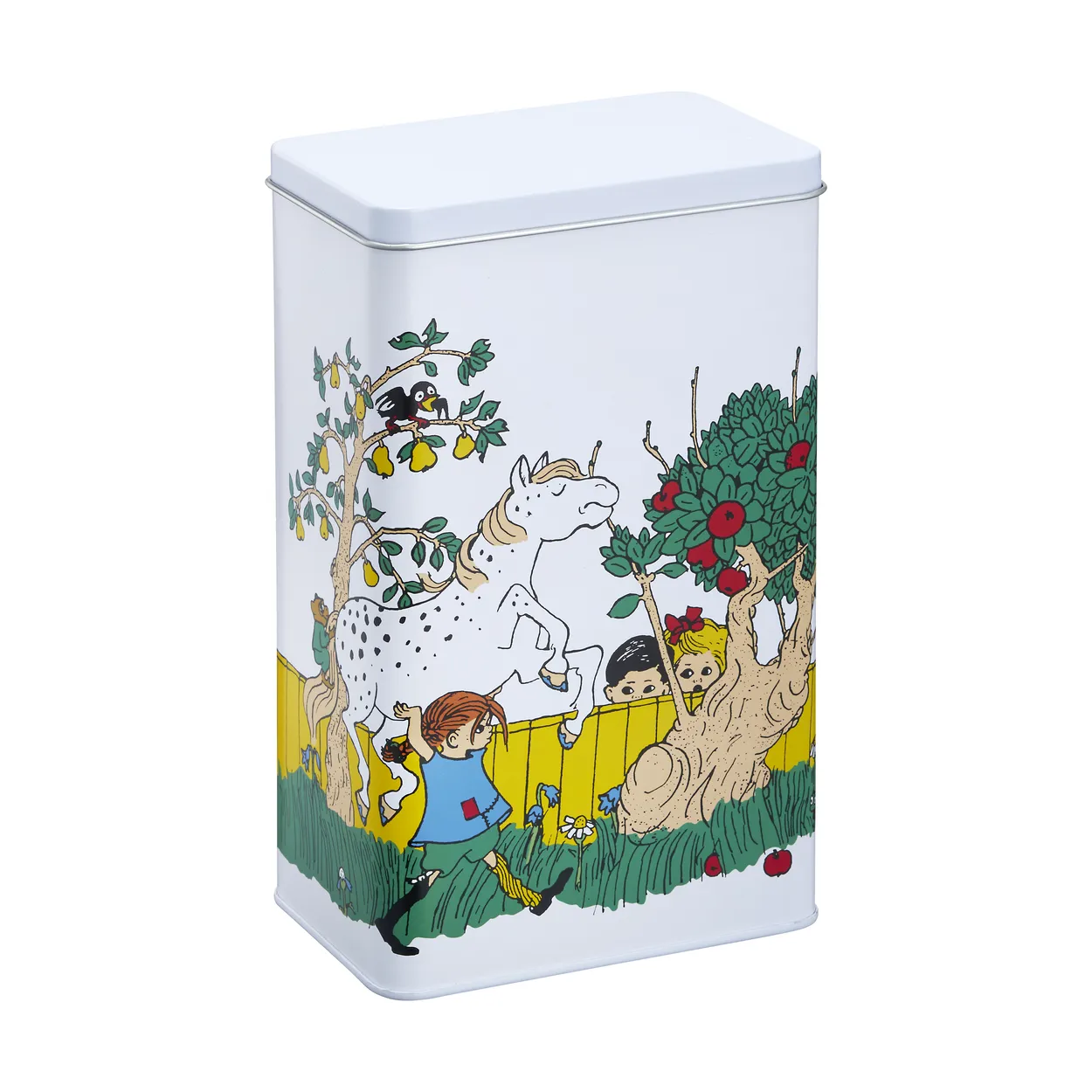 Muurla Pippi tin box 12x20x8 cm The Way Home | Scandinavian Design | Storage jars | Multi