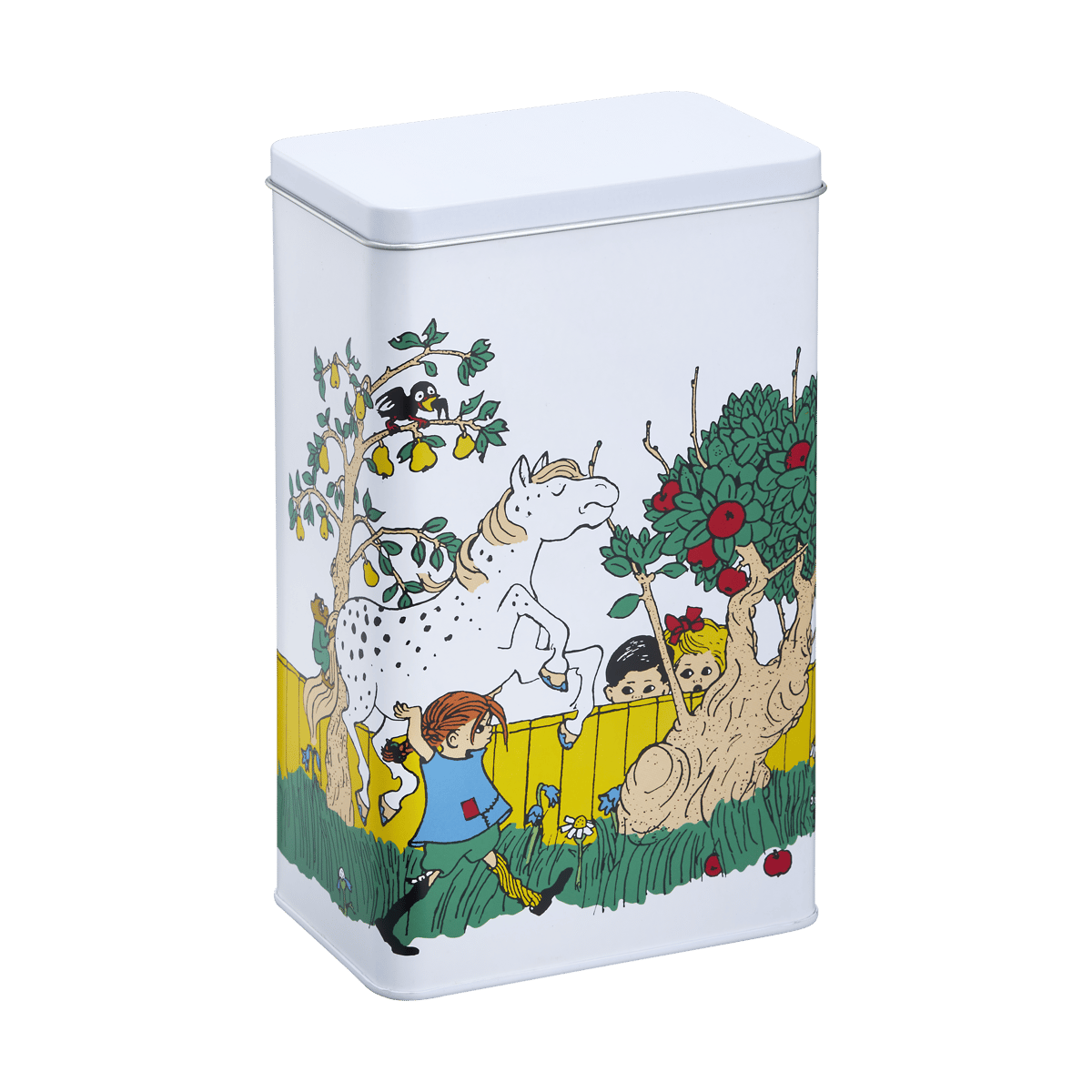 Muurla Pippi tin box 12x20x8 cm The Way Home | Scandinavian Design | Storage jars | Multi