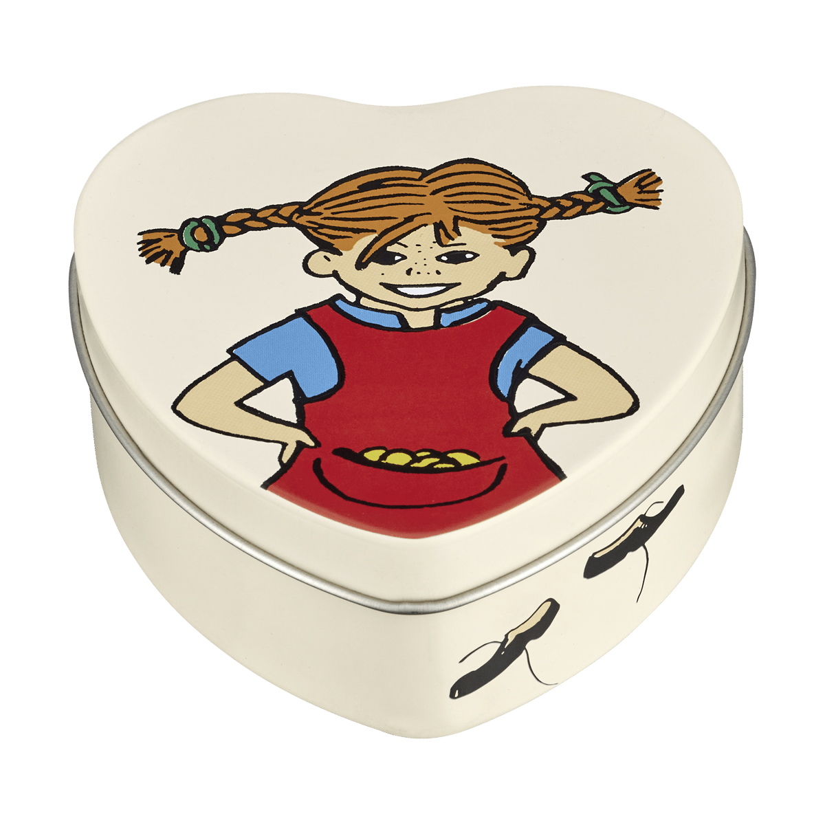 Muurla Pippi tin heart-shaped 4x10 cm Be More Pippi
