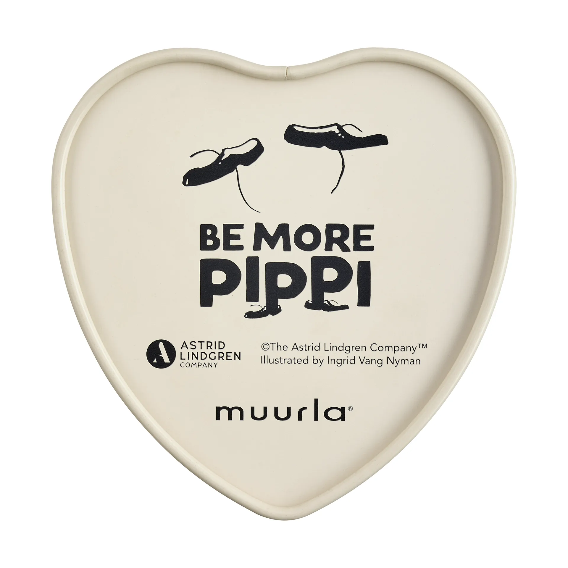 Pippi tin heart-shaped 4x10 cm, Be More Pippi Muurla