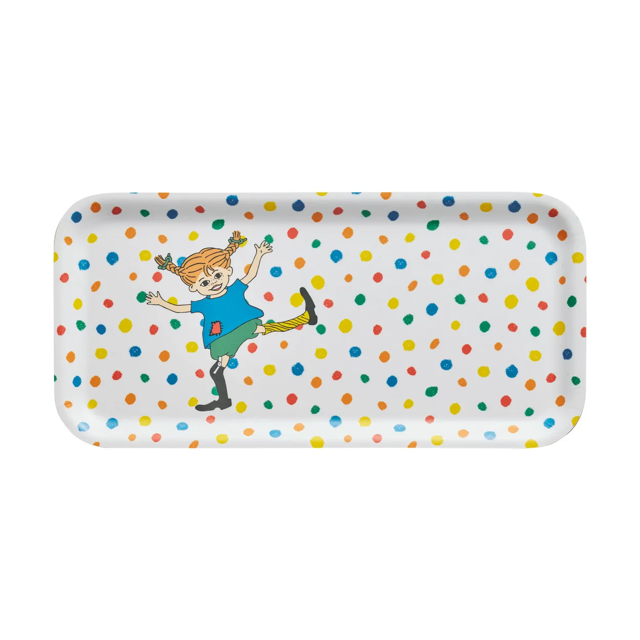 Muurla Pippi tray 13x27 cm Jumping Jack | Scandinavian Design | Trays | White