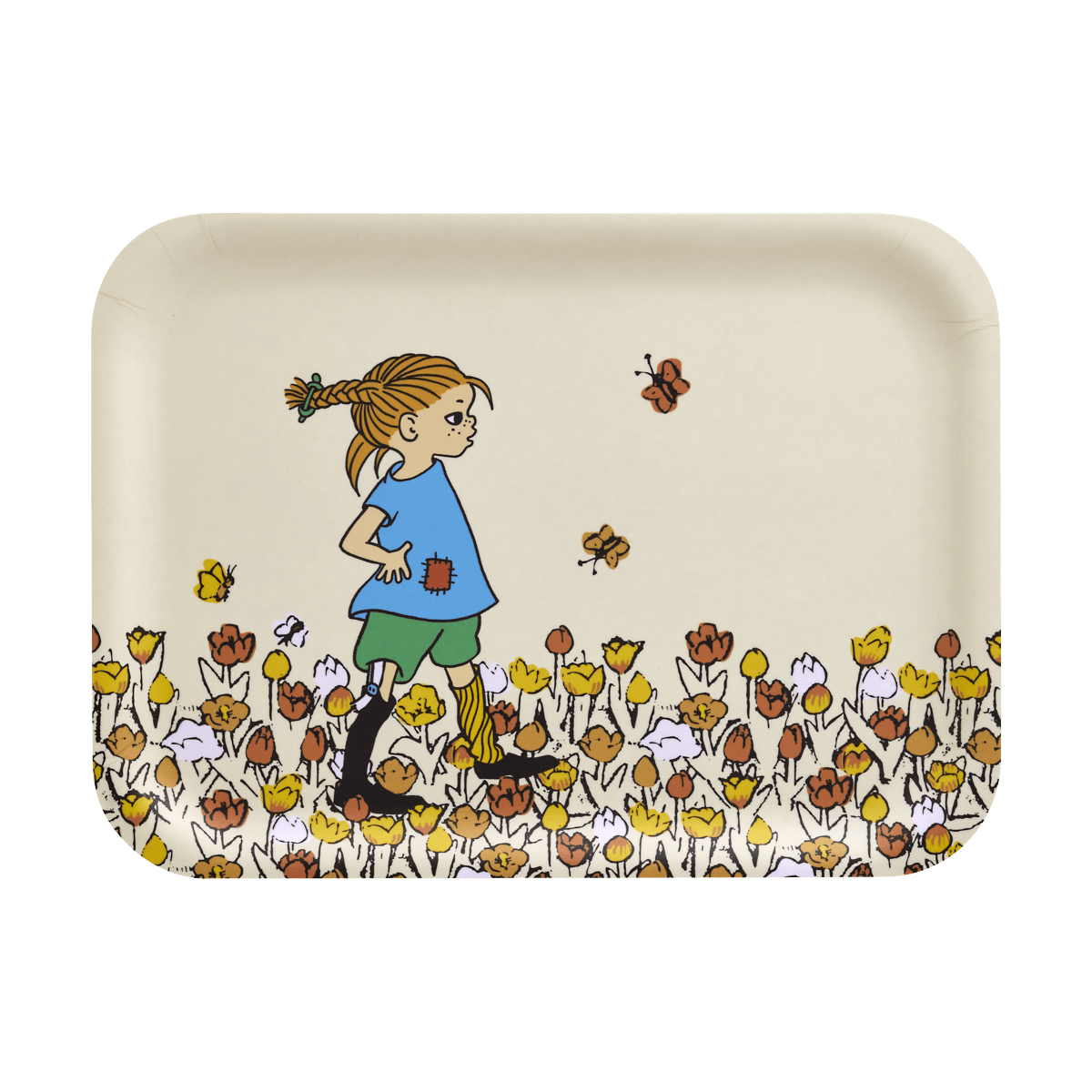 Muurla Pippi tray 20x27 cm Be More Pippi | Scandinavian Design | Trays | White