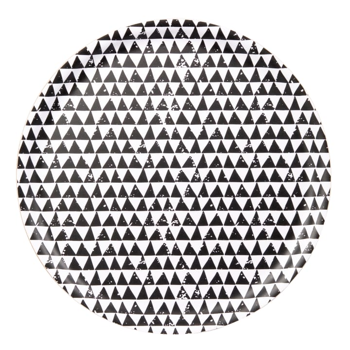 Saw round tray Ø35 cm - black-white - Muurla